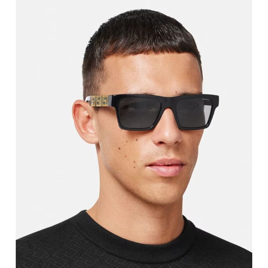 image of New Versace Ve4445F - Gb1/87 Sunglasses in Black, Men's