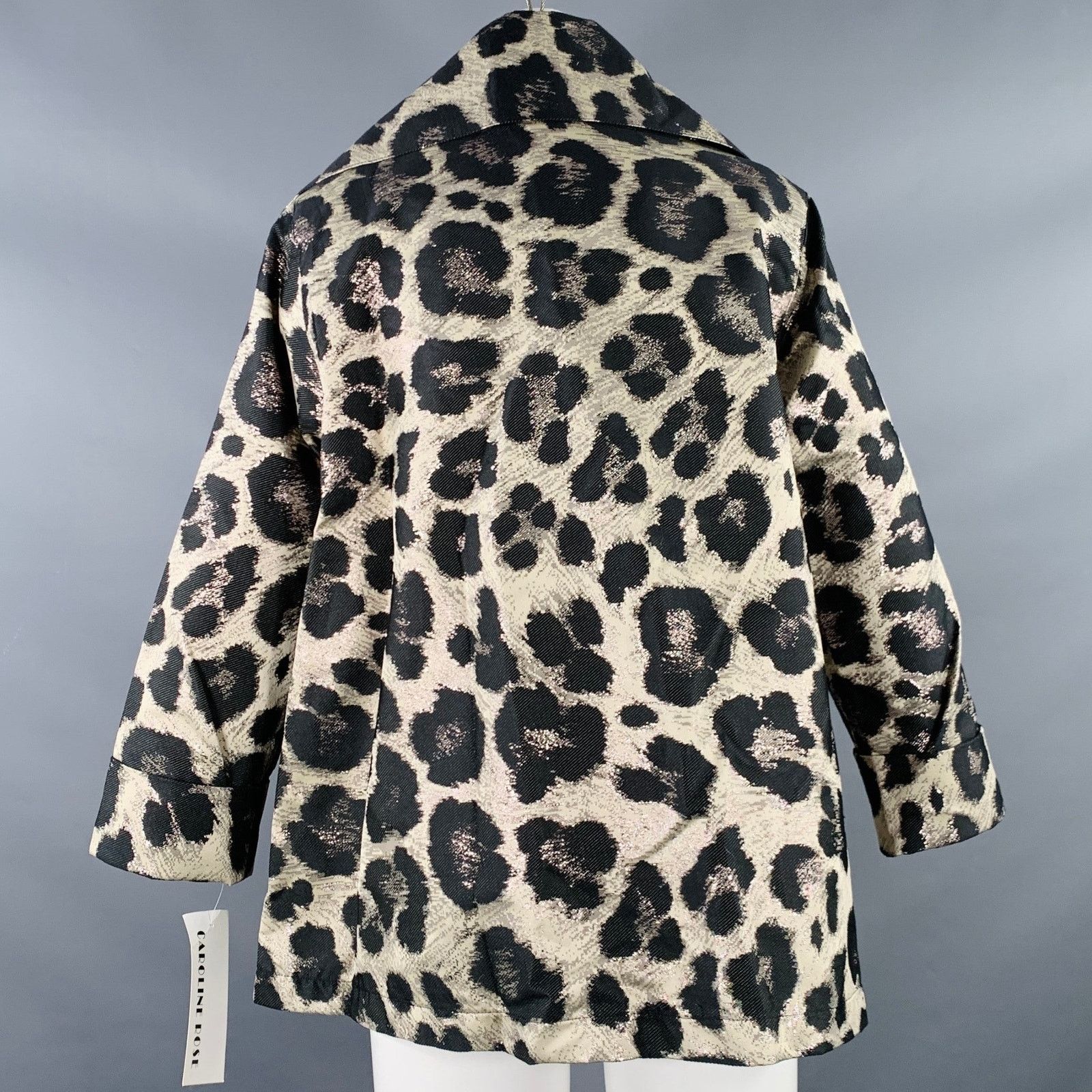 Other M Black Silver Polyester Blend Animal Print Jacket Size M / US 6-8 / IT 42-44 - 3 Thumbnail