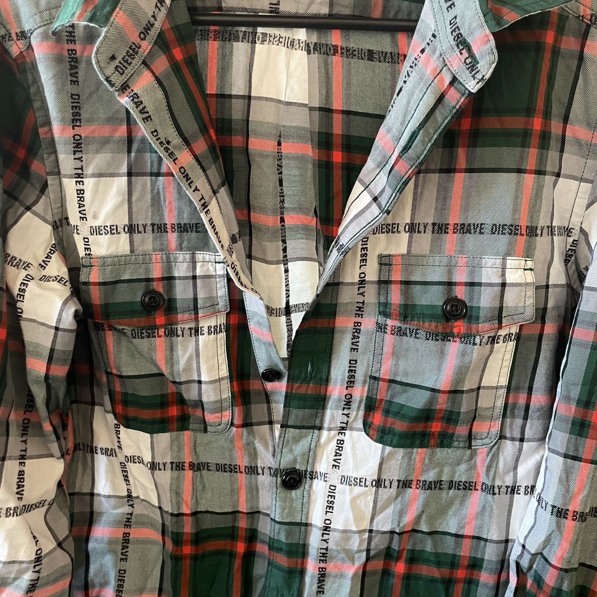 Diesel × Flannel Diesel Flannel Patchwork Boro Shirt inspired Kapital monogra Size US S / EU 44-46 / 1 - 2 Thumbnail