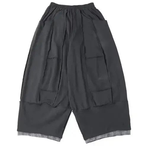 Jean 20AW Indigo Union Japan Grey Oversized Patchwork Pants Size US 32 / EU 48 - 1 Thumbnail