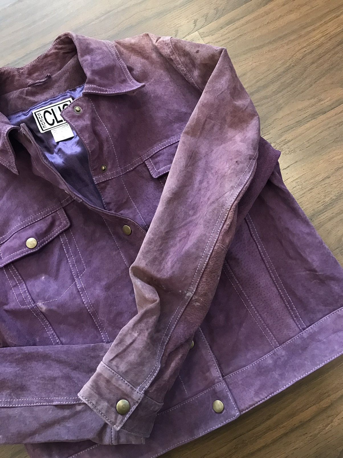 Japanese Brand × Vintage Vintage Suede Leather Jacket ( Clio ) Size M / US 6-8 / IT 42-44 - 10 Thumbnail