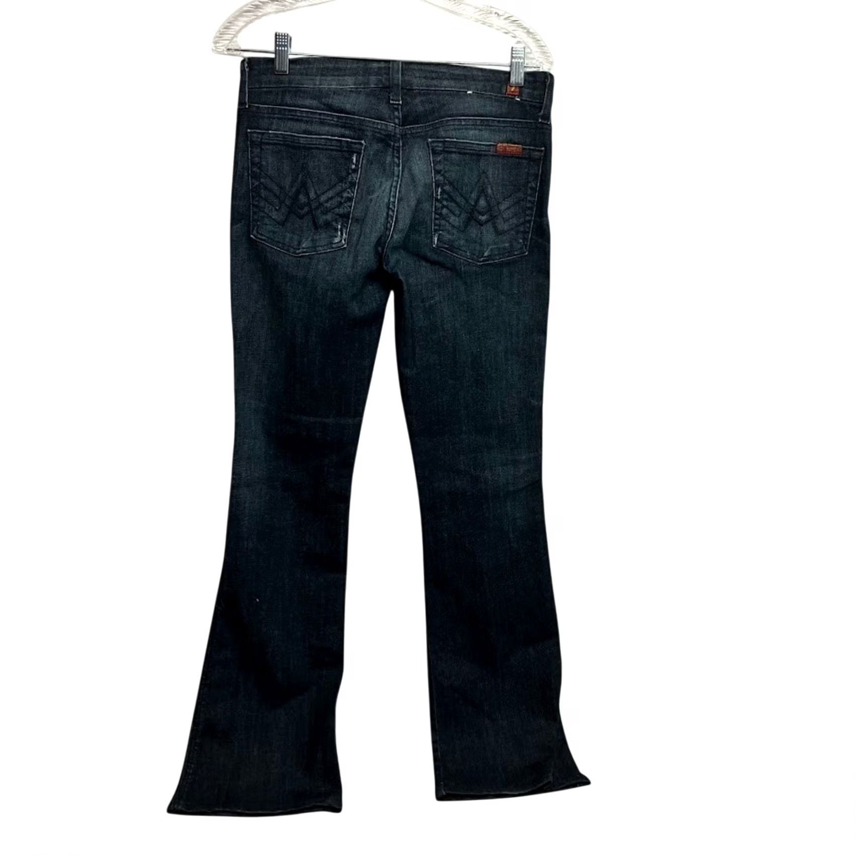 7 For All Mankind VINTAGE 7 For All Mankind Jeans Dark Wash Low Rise Bootcut A Pocket Womens Size 27 Dark Denim 31in Inseam Women Jeans Size 27" / US 4 / IT 40 - 2 Thumbnail