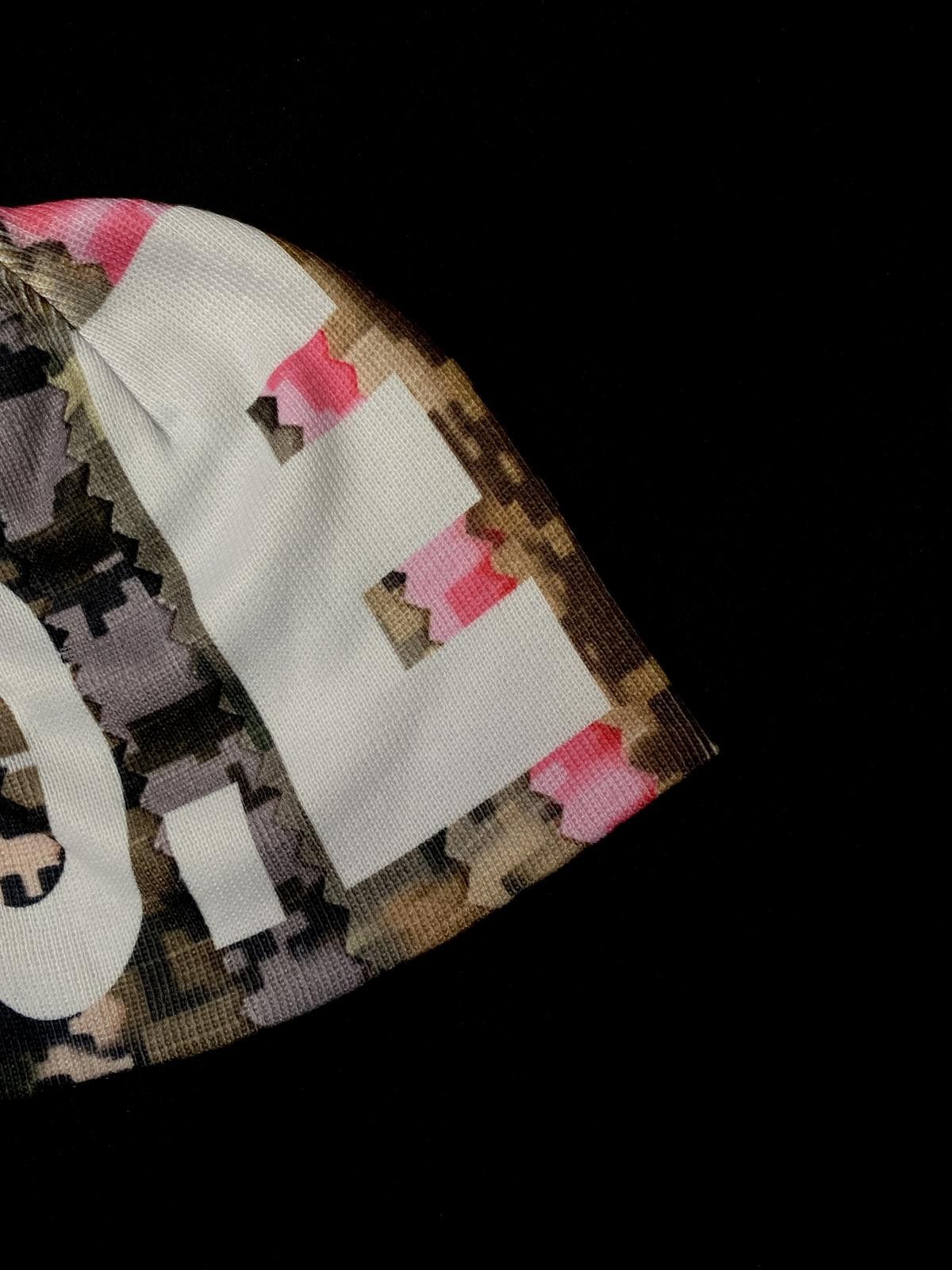 Japanese Brand Deadstock b.Eautiful Swatch Camo No Cuff Knit Beanie OS Size ONE SIZE - 2 Thumbnail
