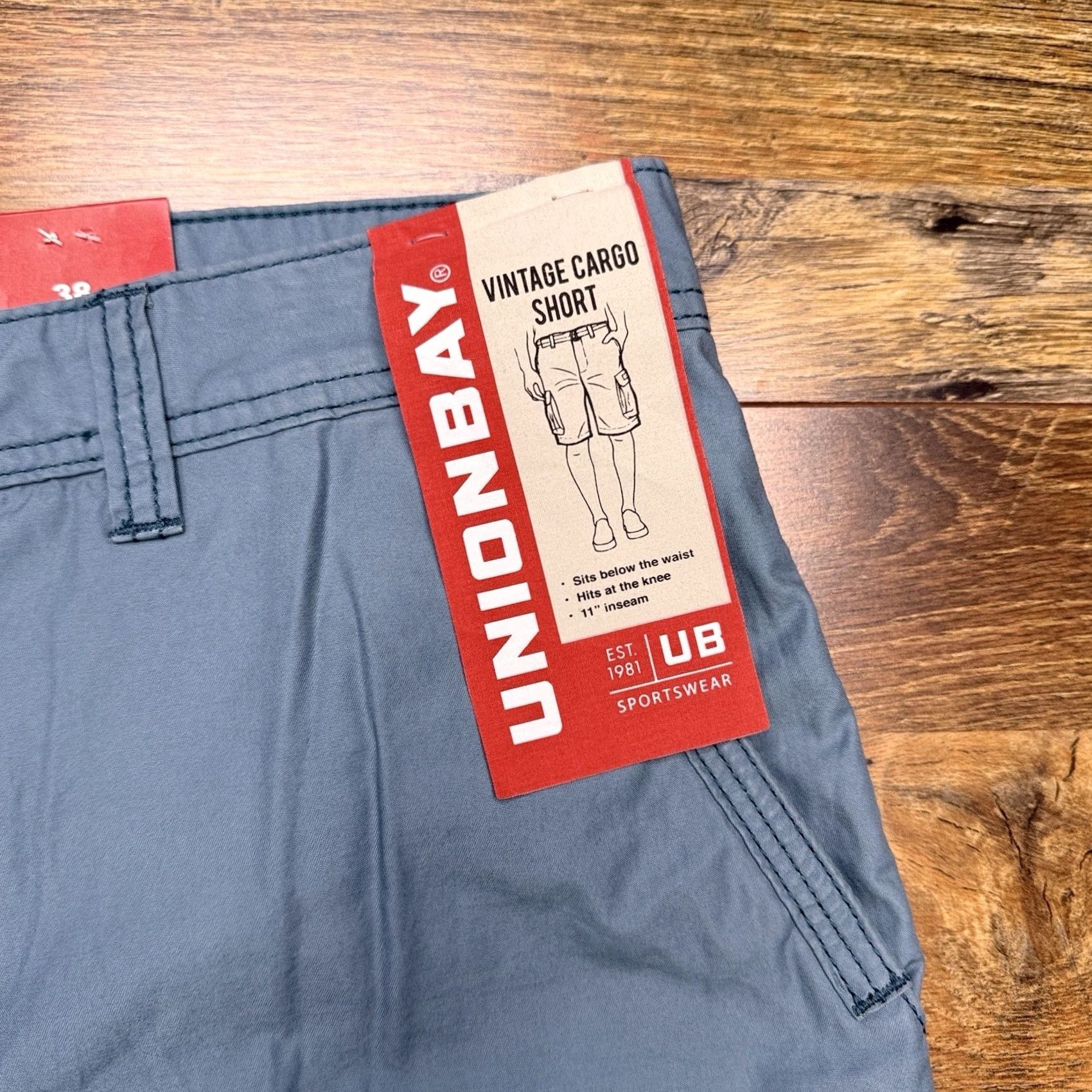 Vintage VINTAGE Shorts Mens 38 Blue Union Bay Cargo Tidal Wave Mason New Size US 38 / EU 54 - 3 Thumbnail