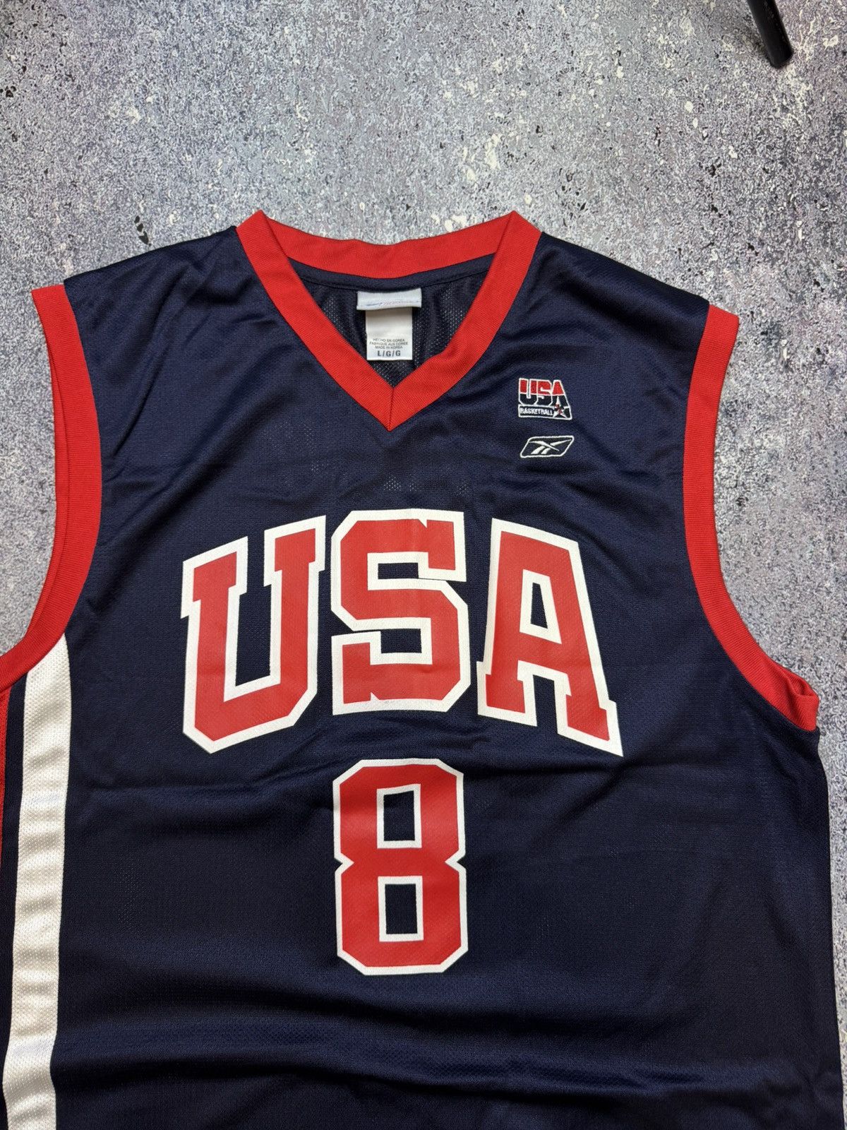 NBA × Reebok × Vintage KOBE BRYANT 8 USA BASKETBALL VINTAGE REEBOK JERSEY Size US L / EU 52-54 / 3 - 6 Thumbnail
