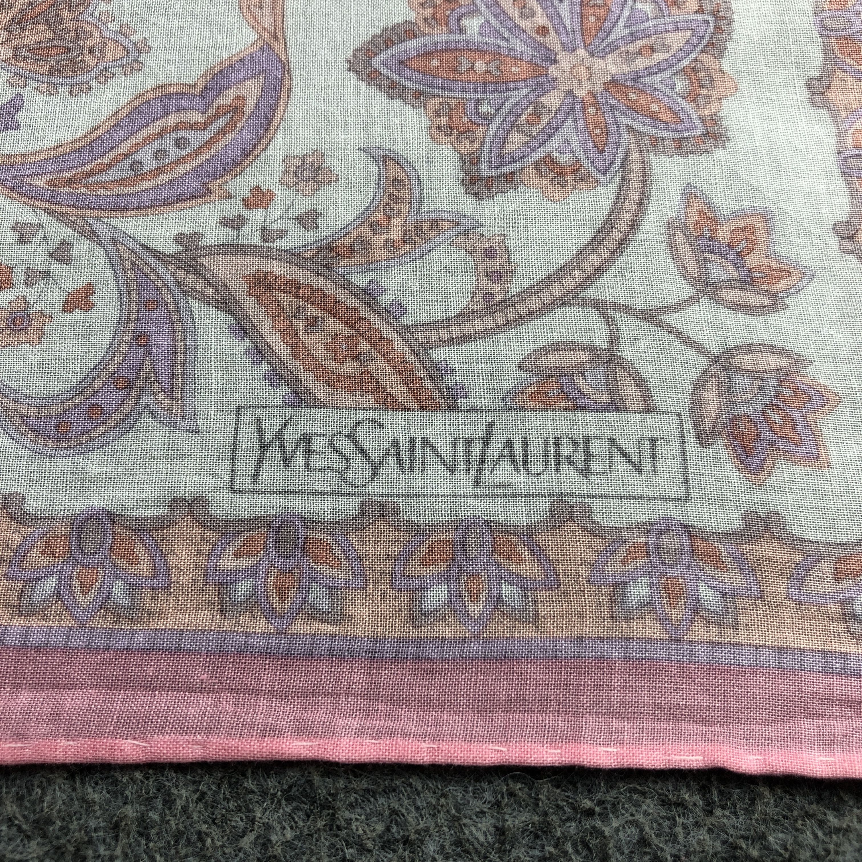 Yves Saint Laurent YSL Handkerchief Neckerchief Bandana H2791 Size ONE SIZE - 4 Thumbnail