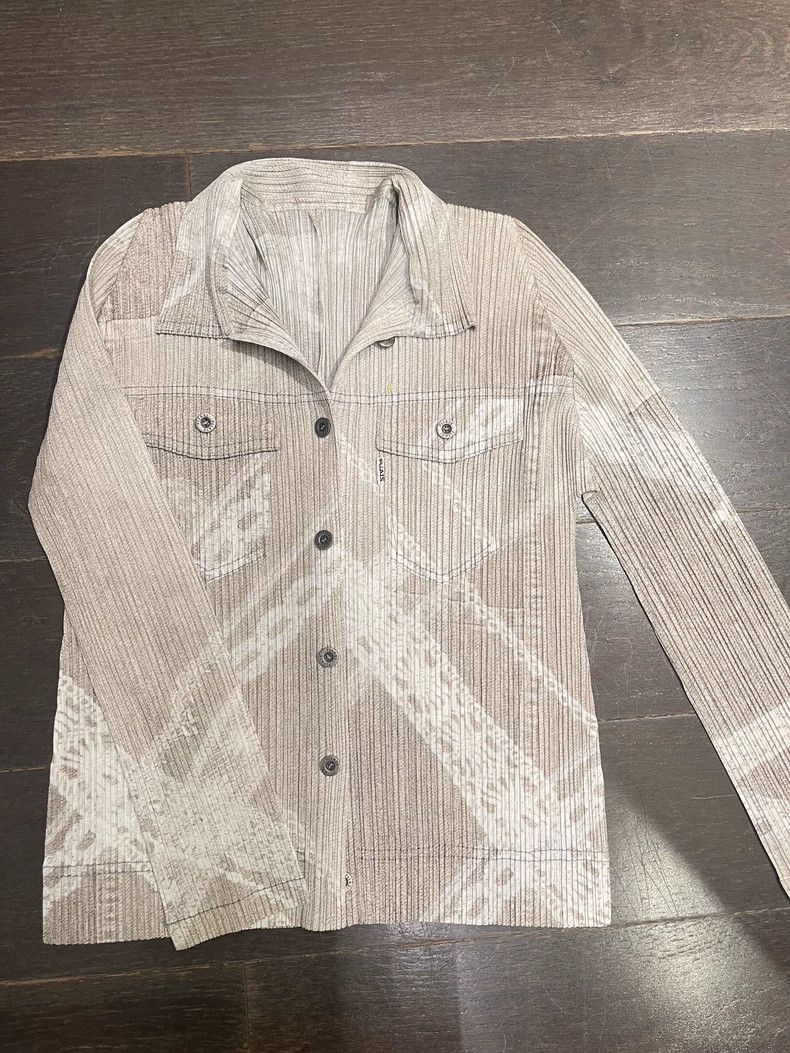 Issey Miyake Issey Miyake size:3 Denim patterned jacket Size XS / US 0-2 / IT 36-38 - 1 Thumbnail