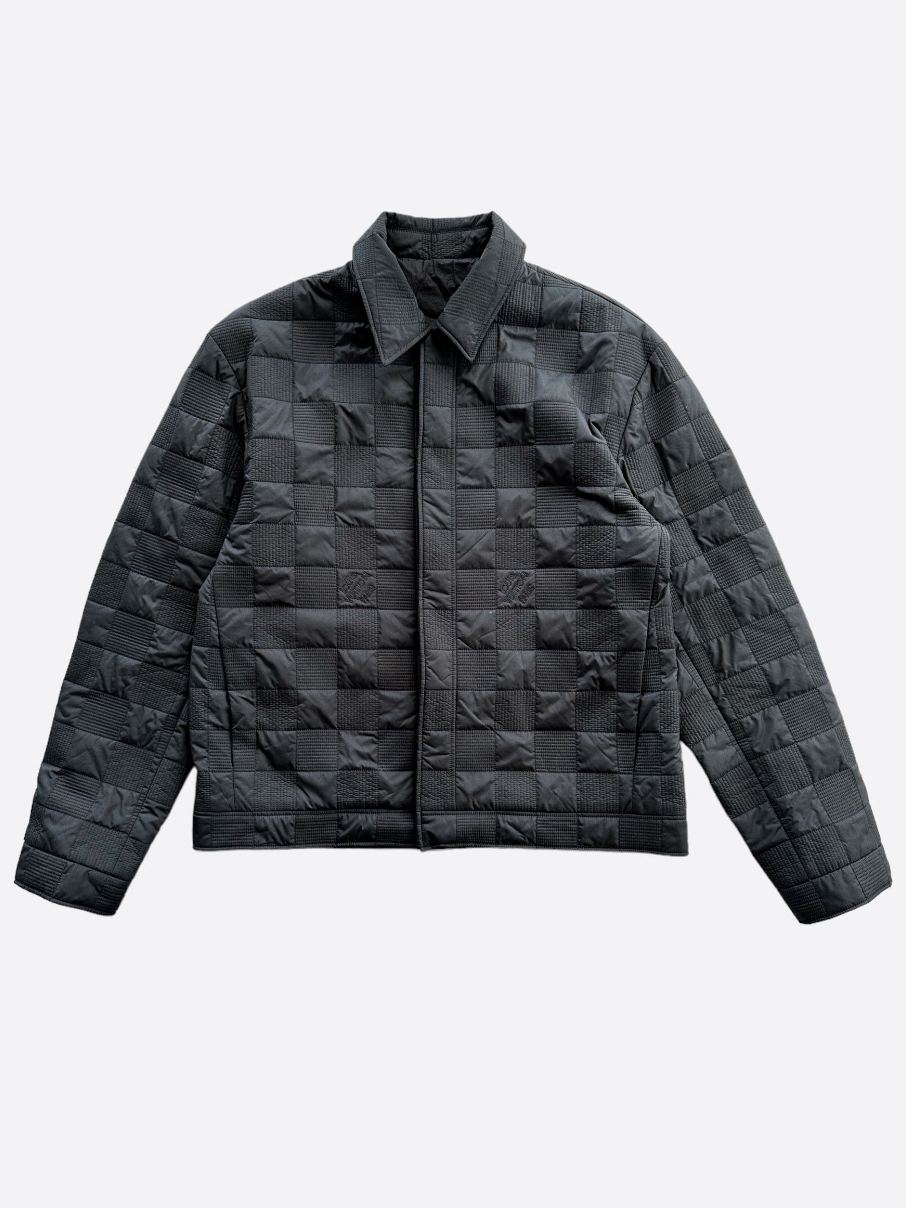 Louis Vuitton Louis Vuitton Black Damier Padded Jacket Size US XL / EU 56 / 4 - 1 Thumbnail