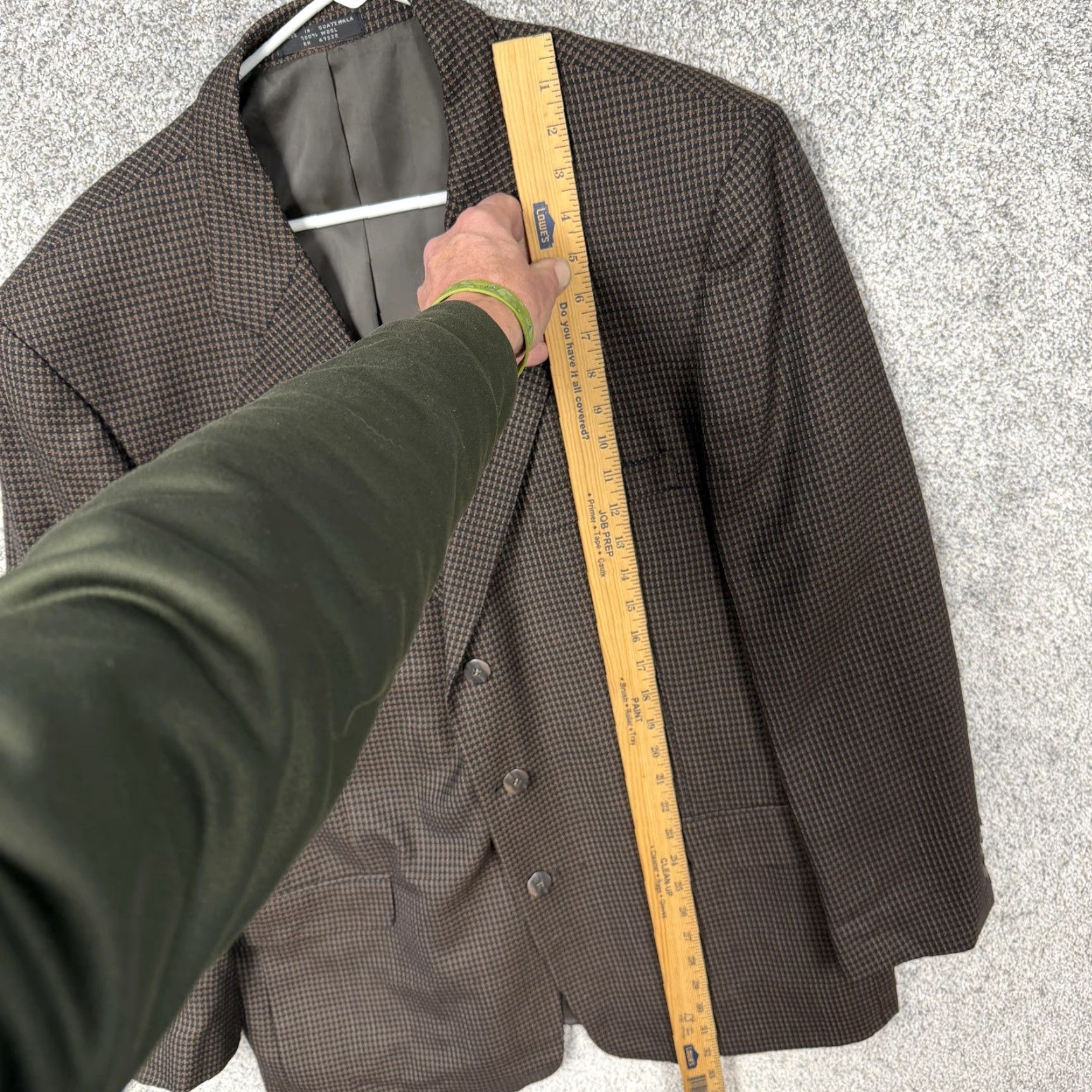 Jones New York Jones New York Sport Coat Mens 44 Brown Wool Check Tweed Blazer Business Size 44R - 2 Thumbnail