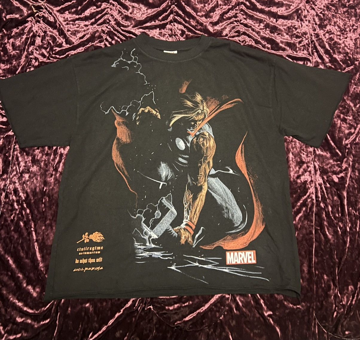 Civil Regime × Marvel Comics Civil Regime x Marvel Thor The Thunder god Tee Size S Size US S / EU 44-46 / 1 - 1 Thumbnail