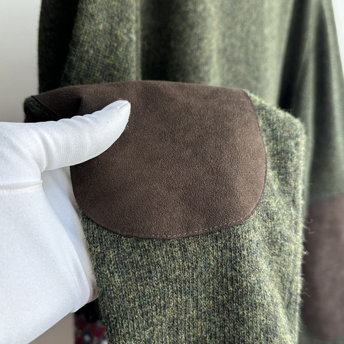 Barbour × Vintage Vintage Barbour Midon Fair Isle Olive Cardigan Size US XL / EU 56 / 4 - 9 Thumbnail