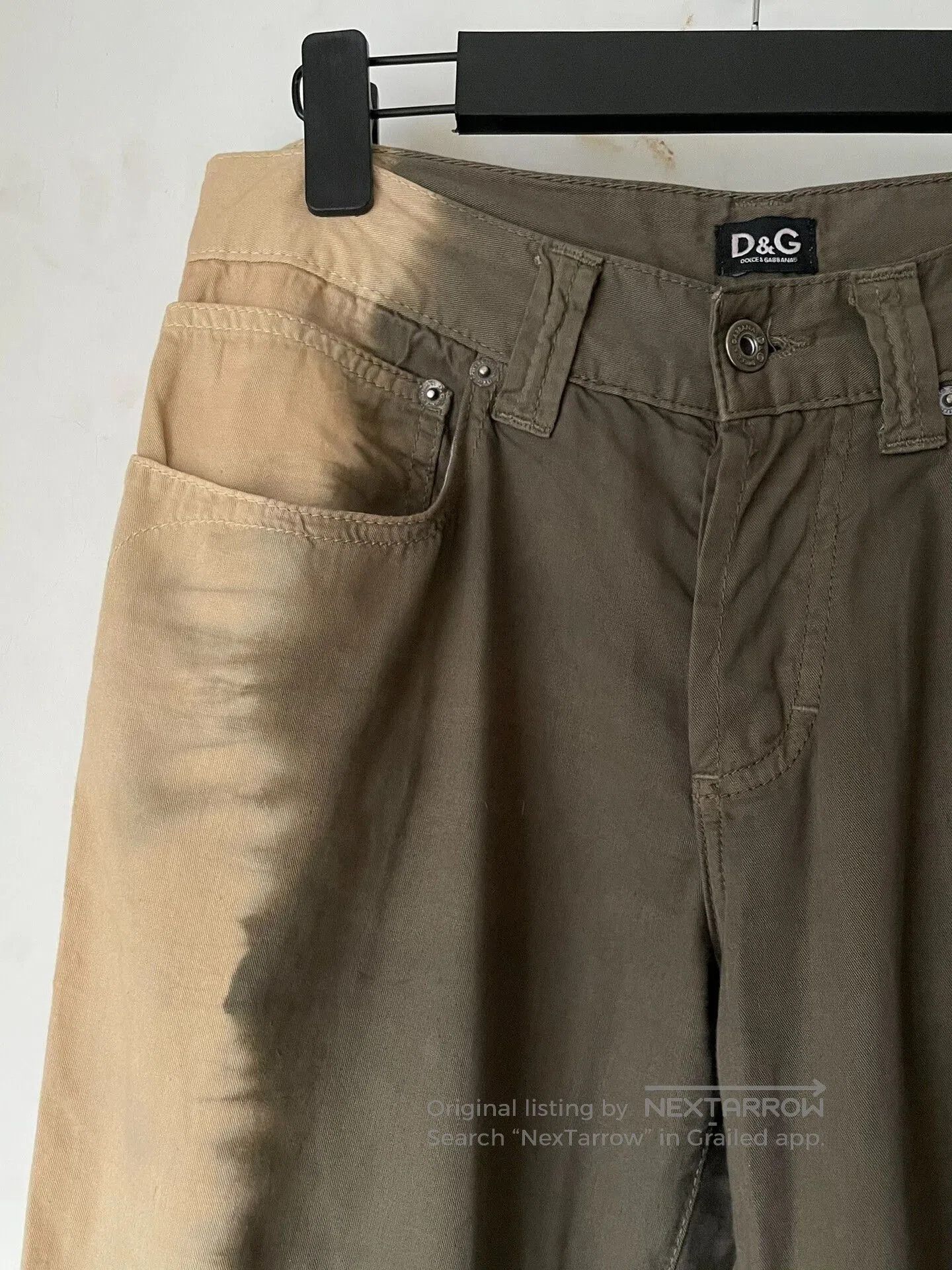 Dolce & Gabbana asymmetric gradient military straight pants. Size US 29 - 3 Thumbnail
