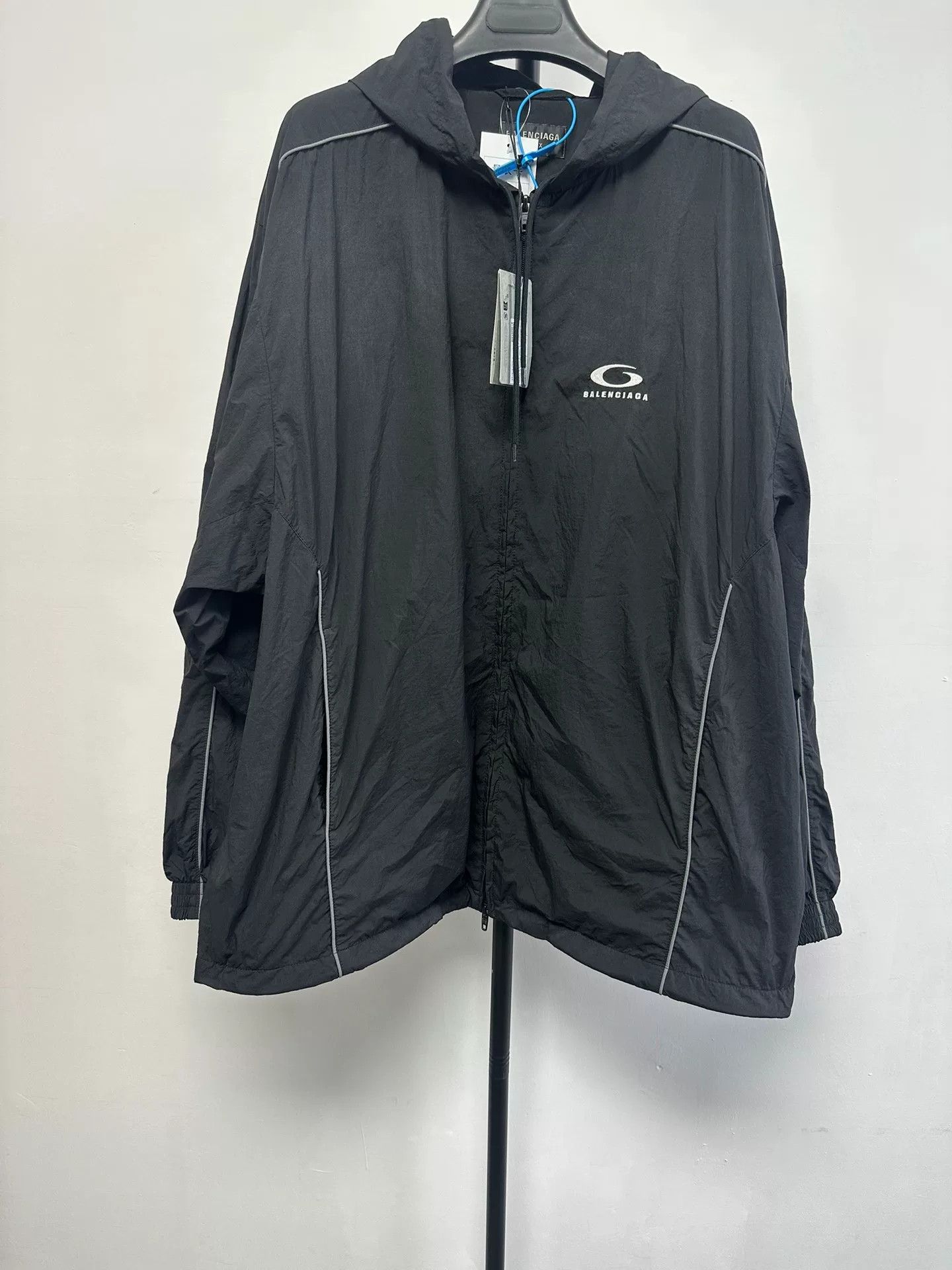 Balenciaga Balenciaga Washed Nylon Drawstring Hood Jacket Size US XS / EU 42 / 0 - 1 Thumbnail