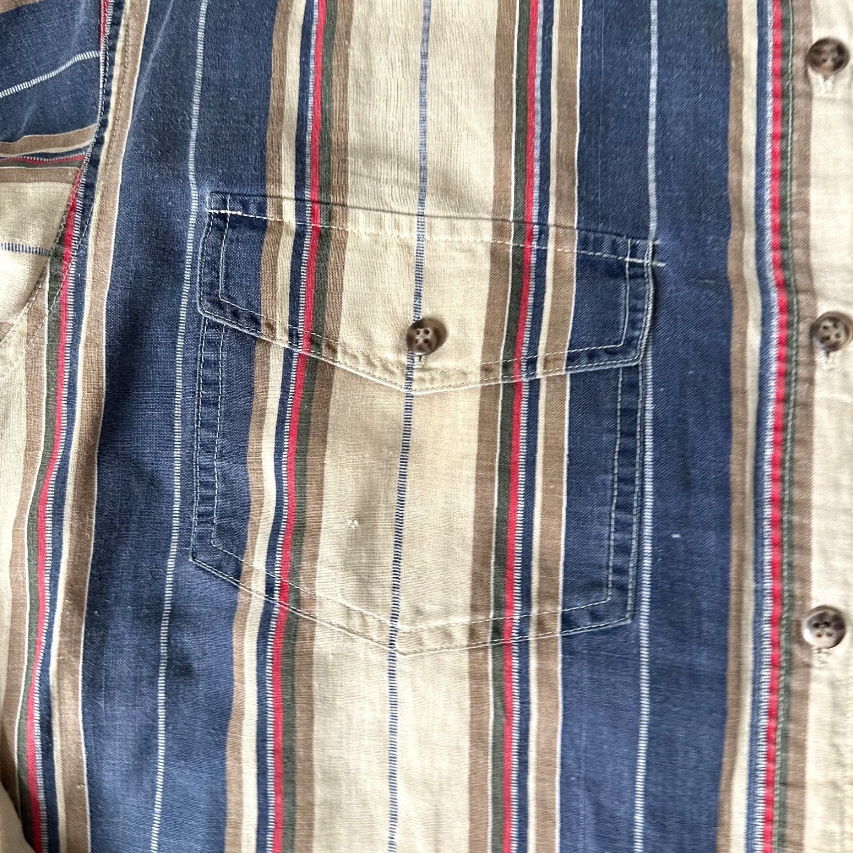 Bugle Boy VINTAGE Bugle Boy Shirt Womens M Blue White Striped Casual Button Up Size M / US 6-8 / IT 42-44 - 3 Thumbnail