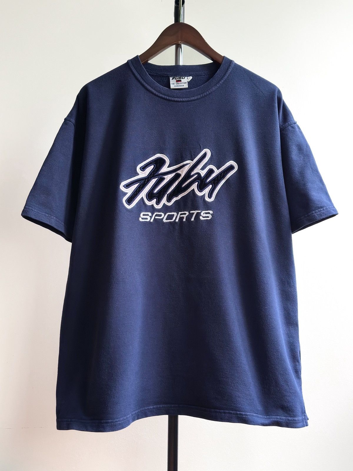 VINTAGE FUBU SPORTS EMBROIDERED LOGO TEE