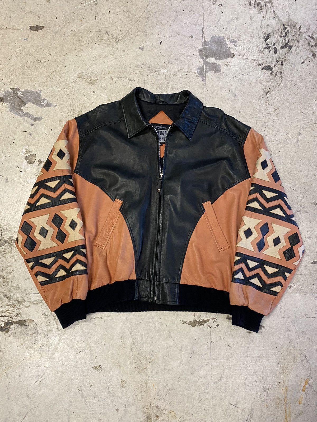image of 90's Michael Hoban North Beach Jacket in Black, Men's (Size XL)
