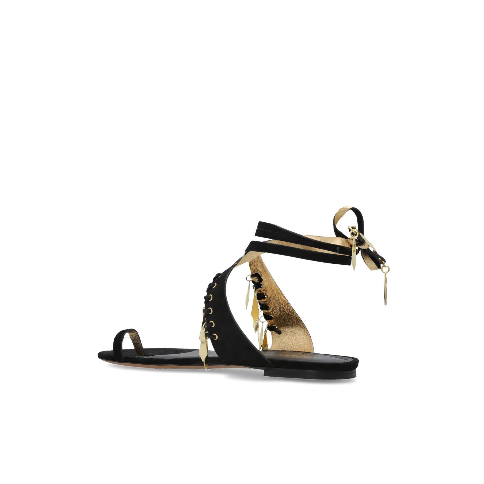 Isabel Marant ISABEL MARANT Dreena Black Leather Sandals New & Authentic ( Size US 8 / IT 38 - 3 Thumbnail