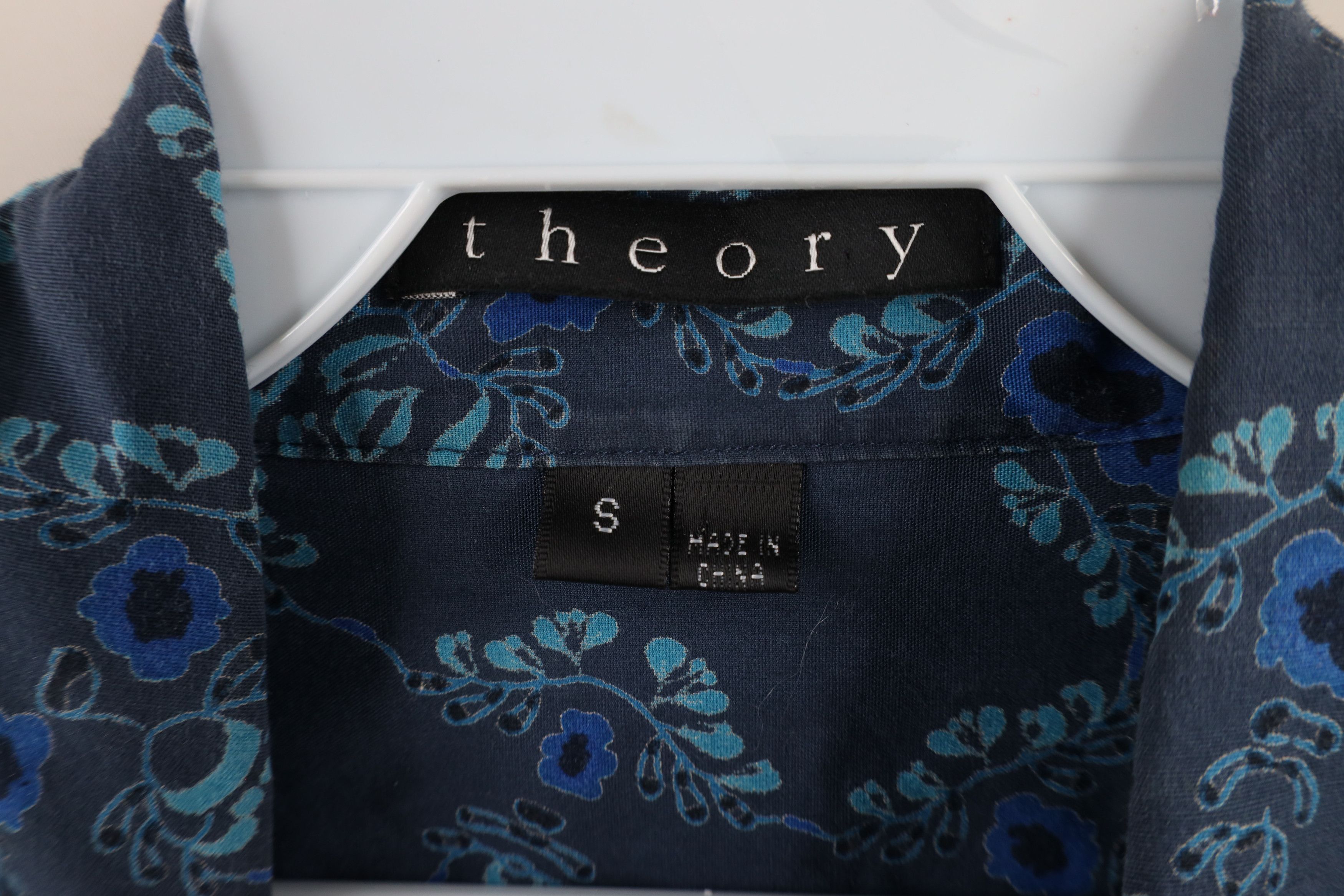 Theory × Vintage Theory Andrew Flower All Over Print French Cuff Button Shirt Size US S / EU 44-46 / 1 - 4 Thumbnail