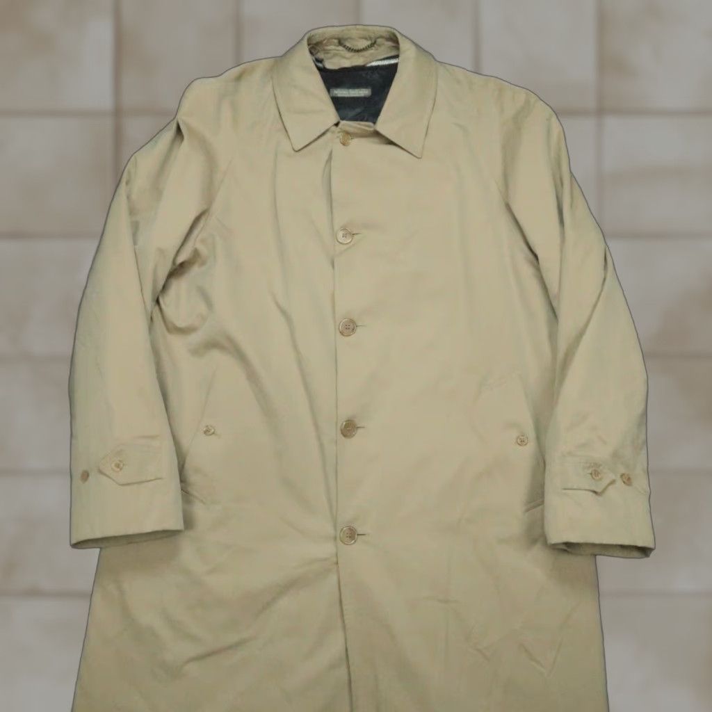 Brooks Brothers Brooks Brothers Jacket Mens XL Tan Long Trench Traveler Lined VTG Brown Solid Button Coat Size US XL / EU 56 / 4 - 1 Thumbnail