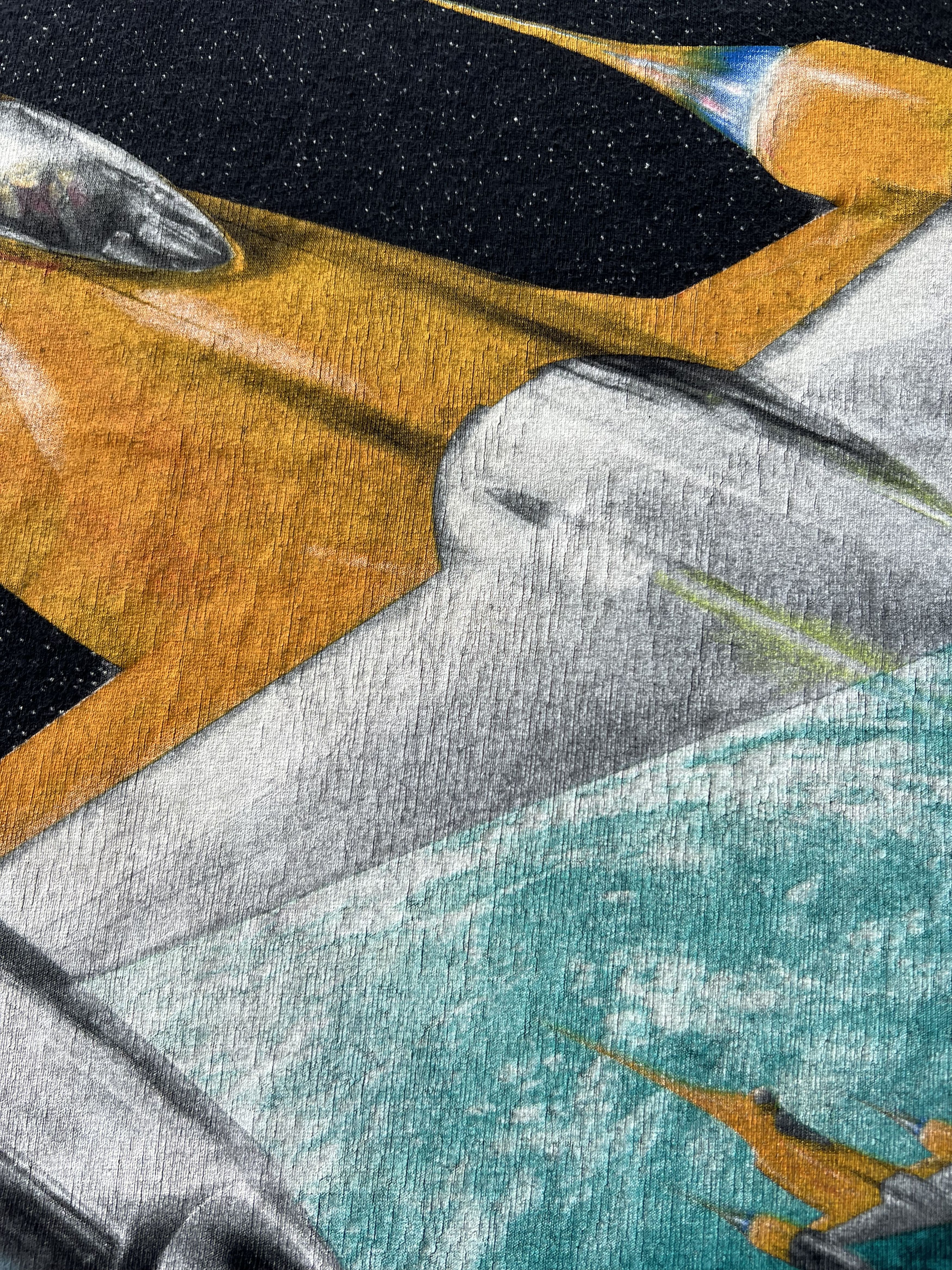 Star Wars Vintage 90s Star Wars Starfighter Movie Black T-shirt Size US L / EU 52-54 / 3 - 6 Thumbnail