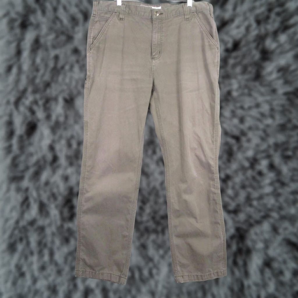 Carhartt Carhartt Pants Mens 38x34 Brown Relaxed Fit Carpenter Canvas Workwear Utility Size US 38 / EU 54 - 1 Thumbnail