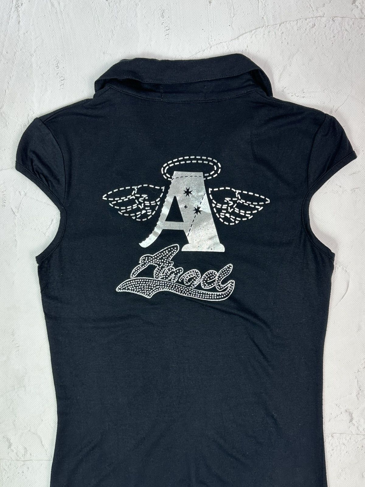 Beauty Beast × Vintage Vintage Black Printed Angel Top Size S / US 4 / IT 40 - 5 Thumbnail