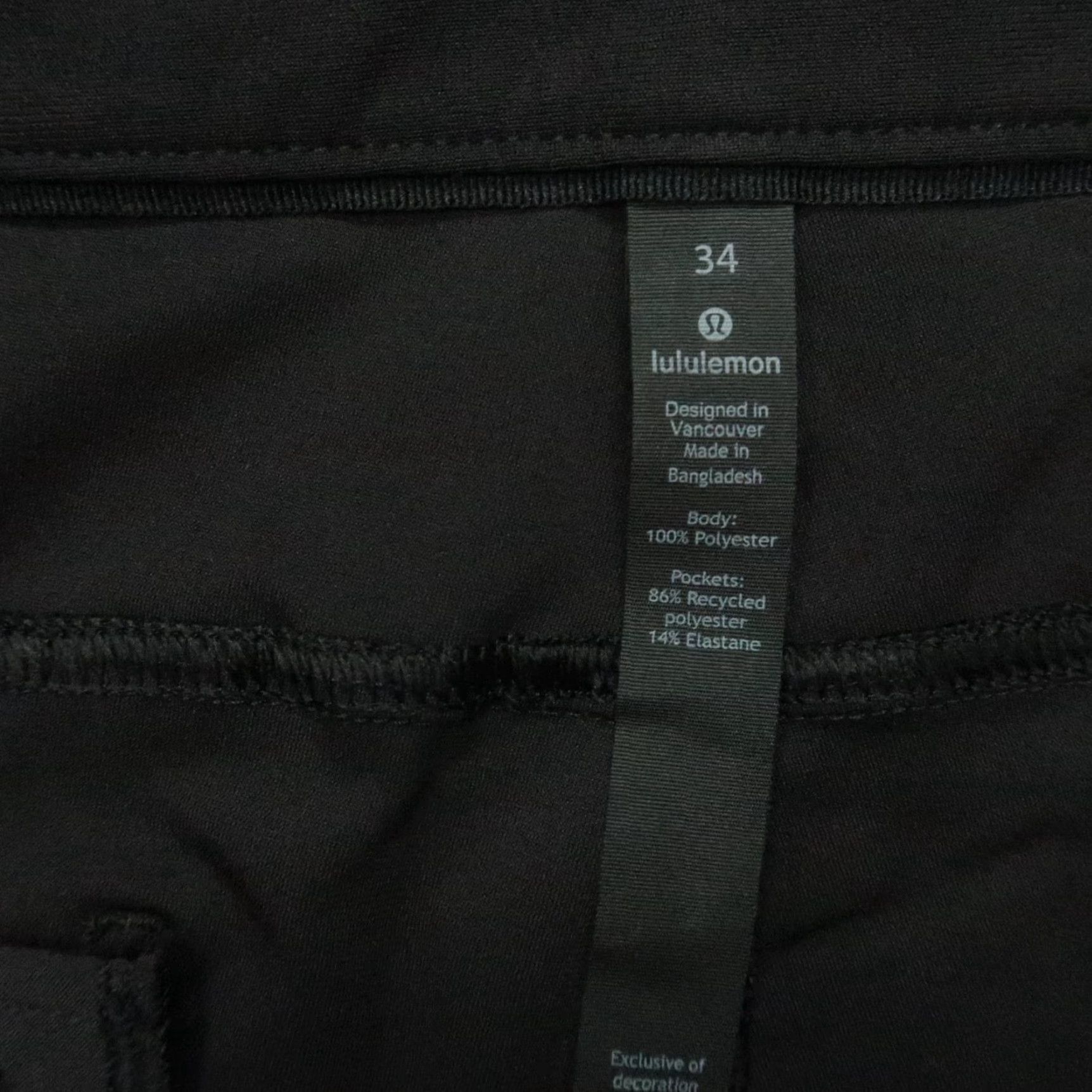 Lululemon Lululemon Pants Men 34x33 Black ABC Classic 5 Pocket Trouser Warpstreme Shirt? Size US 34 / EU 50 - 4 Thumbnail