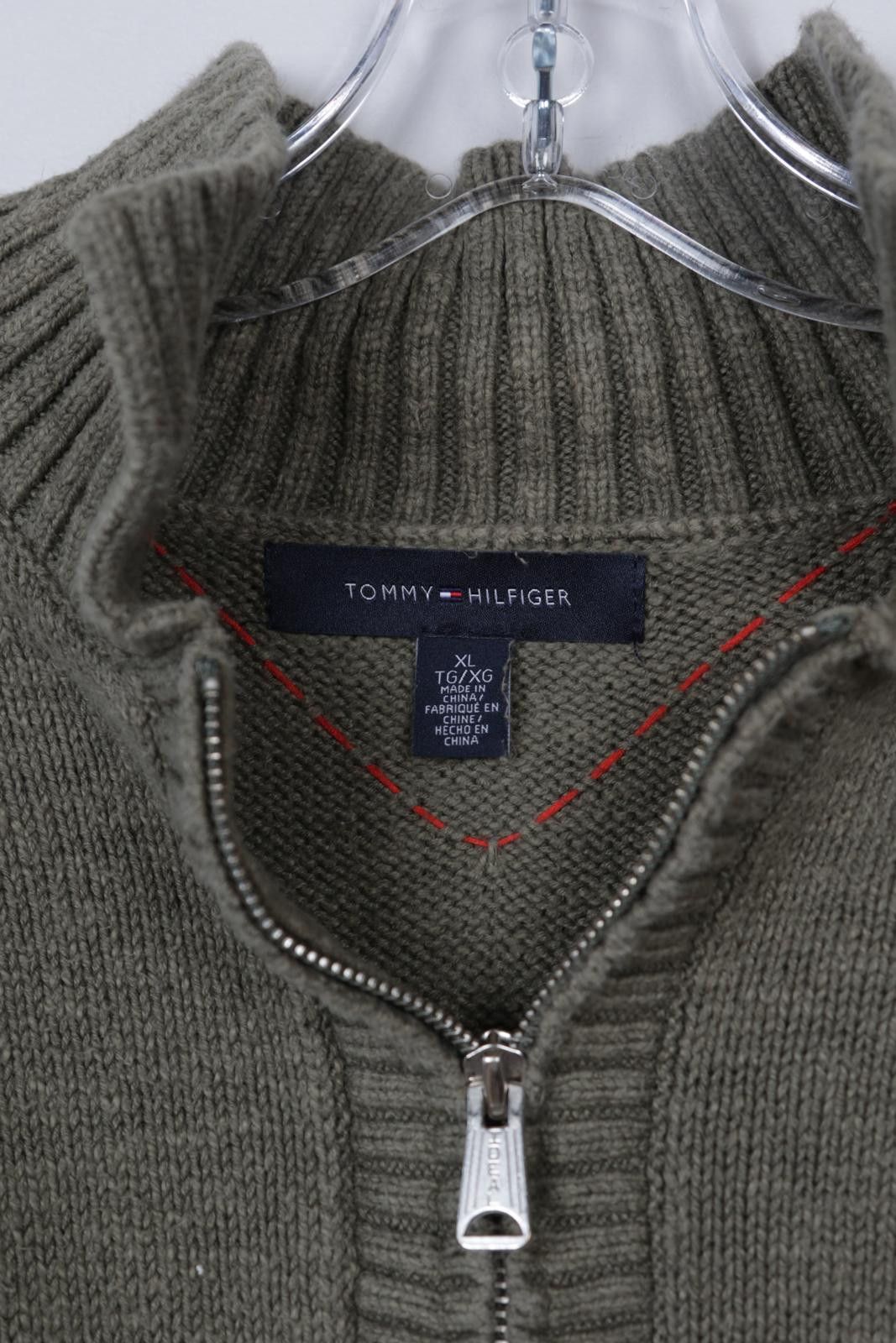 Tommy Hilfiger 00's Tommy Hilfiger Knitted Quarter-Zip Sweater Size L / US 10 / IT 46 - 5 Thumbnail