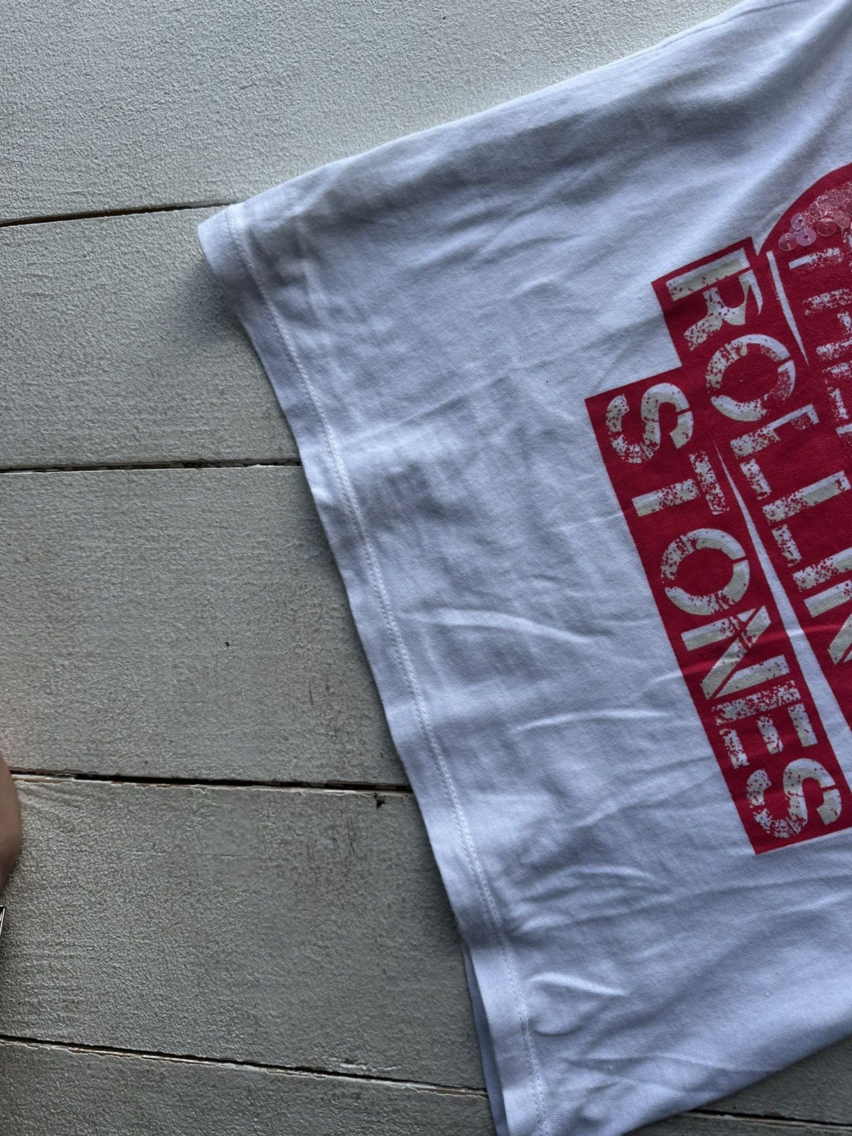 Band Tees 🚨 ROLLING STONES 2012 BIG LOGO PINK WHITE TEE WOMEN RARE Size S / US 4 / IT 40 - 3 Thumbnail