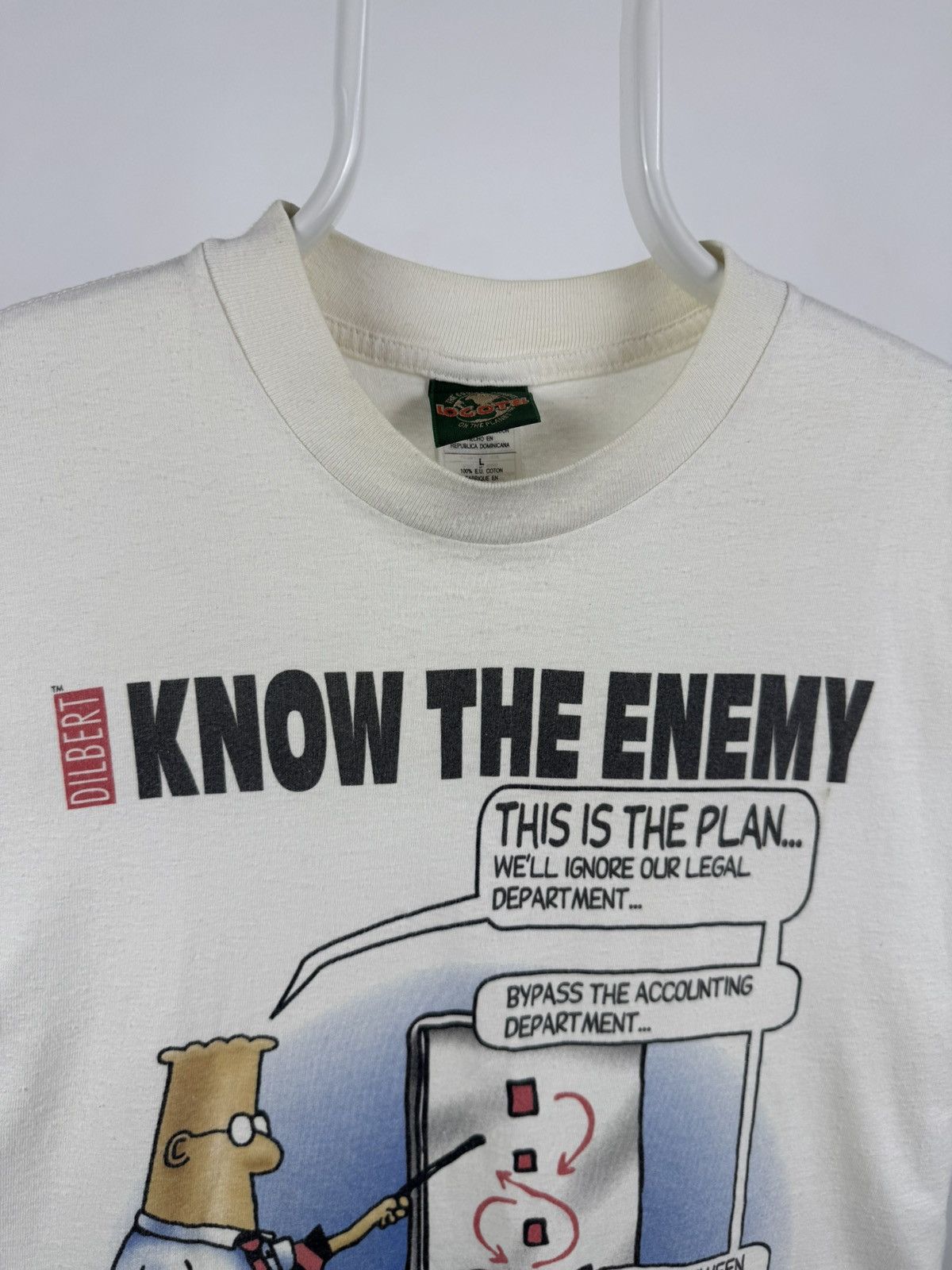Vintage Vintage Dilvert Single Stitch Know The Enemy Big Logo Tee Size US L / EU 52-54 / 3 - 4 Thumbnail
