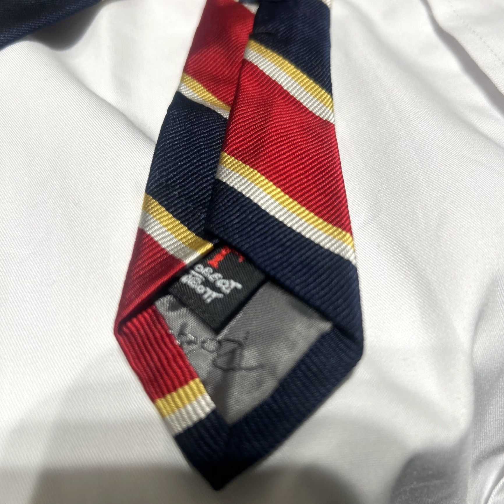 Robert Talbott VTG Robert Talbott Repp Silk Neck Tie Multicolor Stripe 3.5 USA Royal Dragon 8th Navy Gold Red Stripe Men Tie Size ONE SIZE - 3 Thumbnail