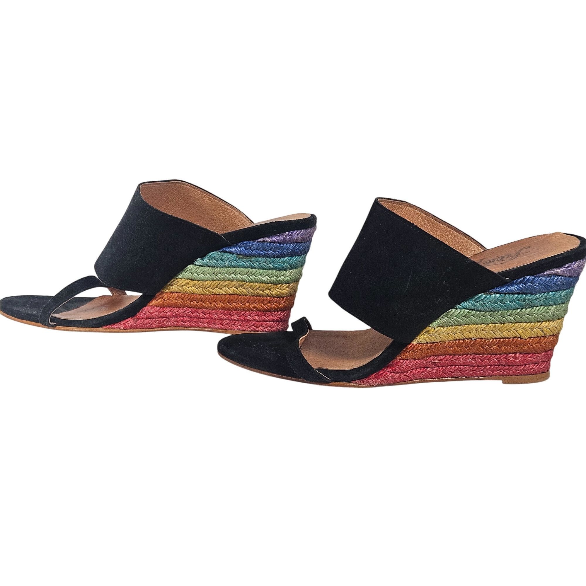 Free People Free People Black Women Espadrille Sandal 7.5 Rainbow Boho F Size US 7.5 / IT 37.5 - 6 Thumbnail