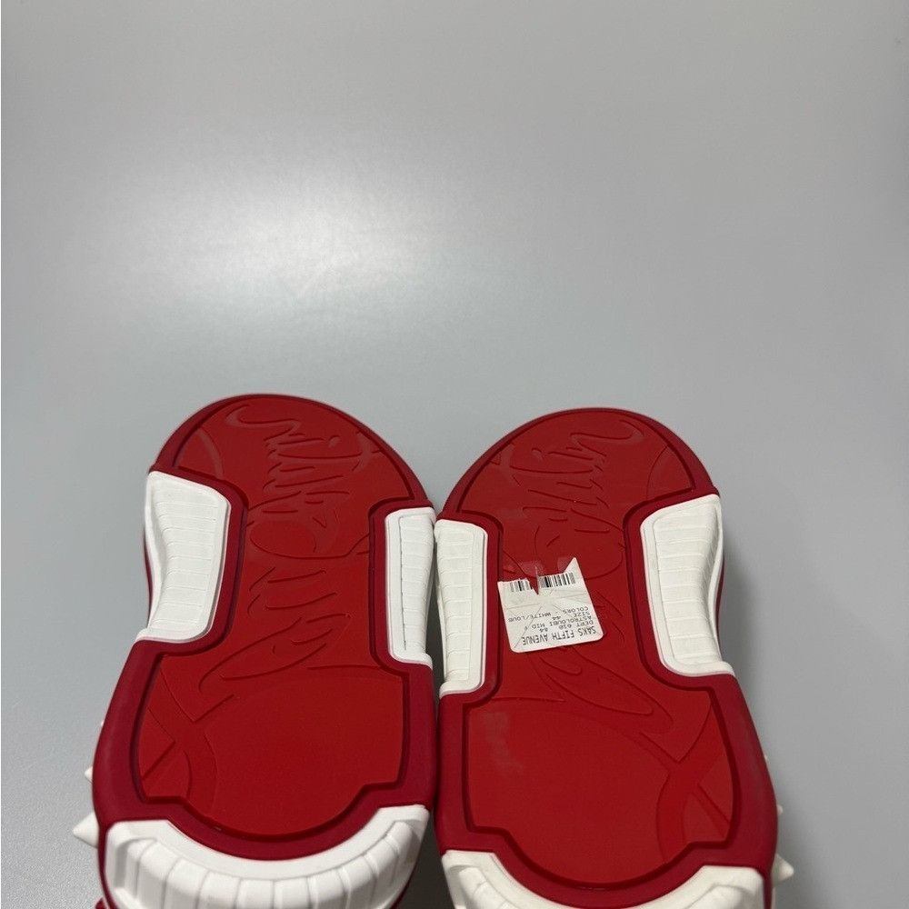 Christian Louboutin Christian Louboutin Astroloubi Mid-Top Sneakers White Red Size US 11 / EU 44 - 7 Thumbnail