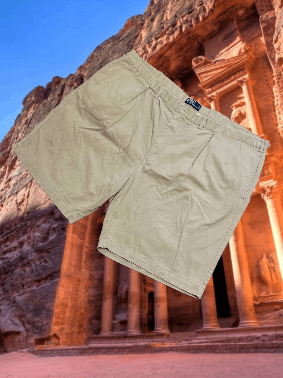 Polo Ralph Lauren shorts beige streetwear Vintage Polo by Ralph Lauren Y2K Size US 44 / EU 60 - 1 Thumbnail