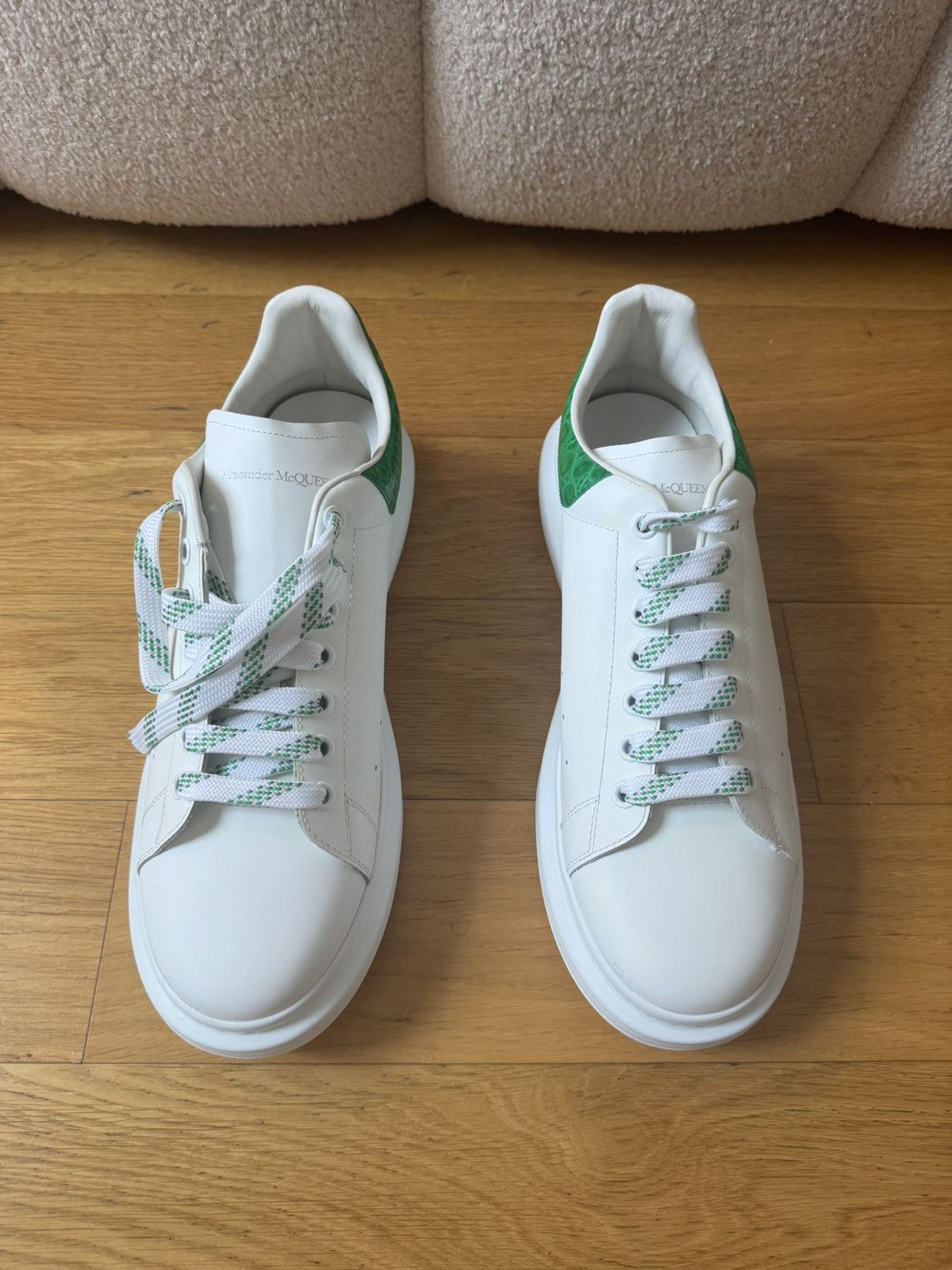 Alexander McQueen Alexander McQueen Green Snakeskin Sneaker Size US 15 / EU 48 - 3 Thumbnail