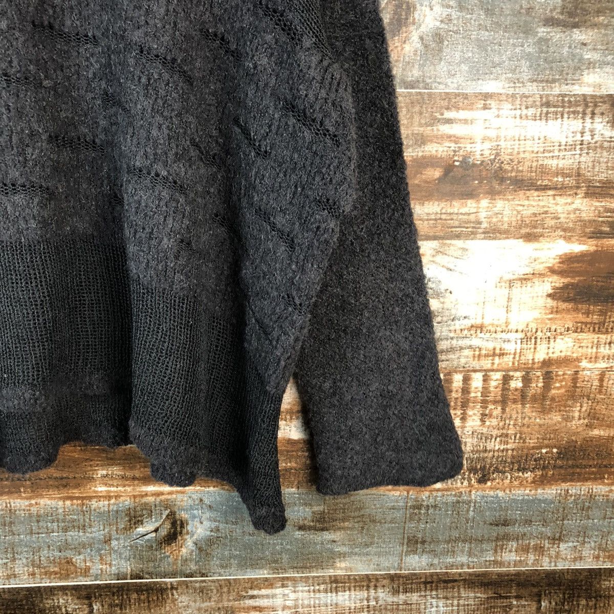 Homespun Knitwear × Japanese Brand Linea Piu japan Grey ripped Knitwear #A1731 Size US M / EU 48-50 / 2 - 8 Thumbnail