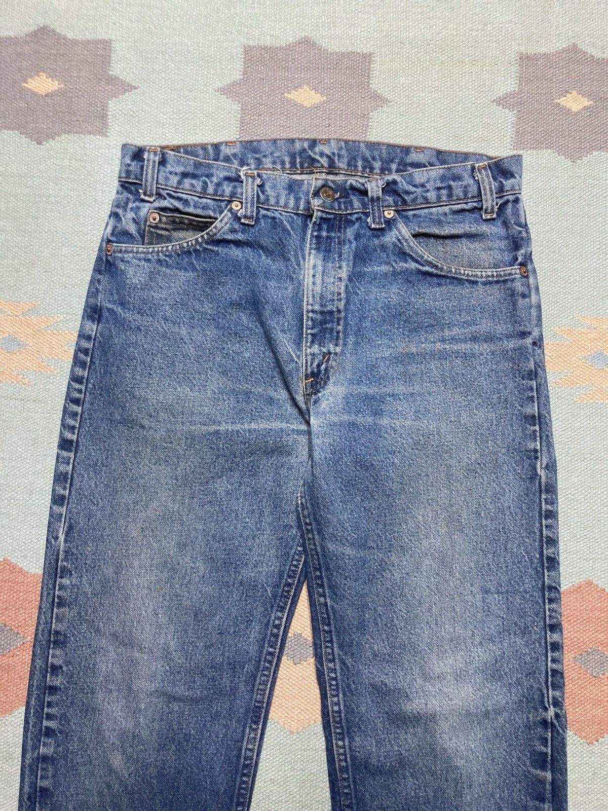 Levi's × Vintage 1980s Levi’s 505 0217 jeans faded denim dark indigo 33x32 Size US 33 - 3 Thumbnail