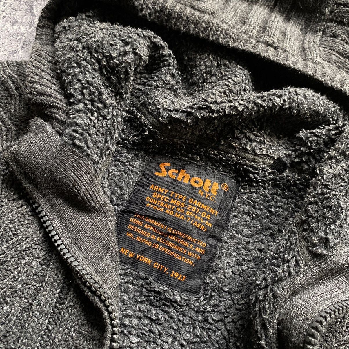 Schott SCHOTT NYC Military Vintage Wool Hoodies Size US L / EU 52-54 / 3 - 6 Thumbnail