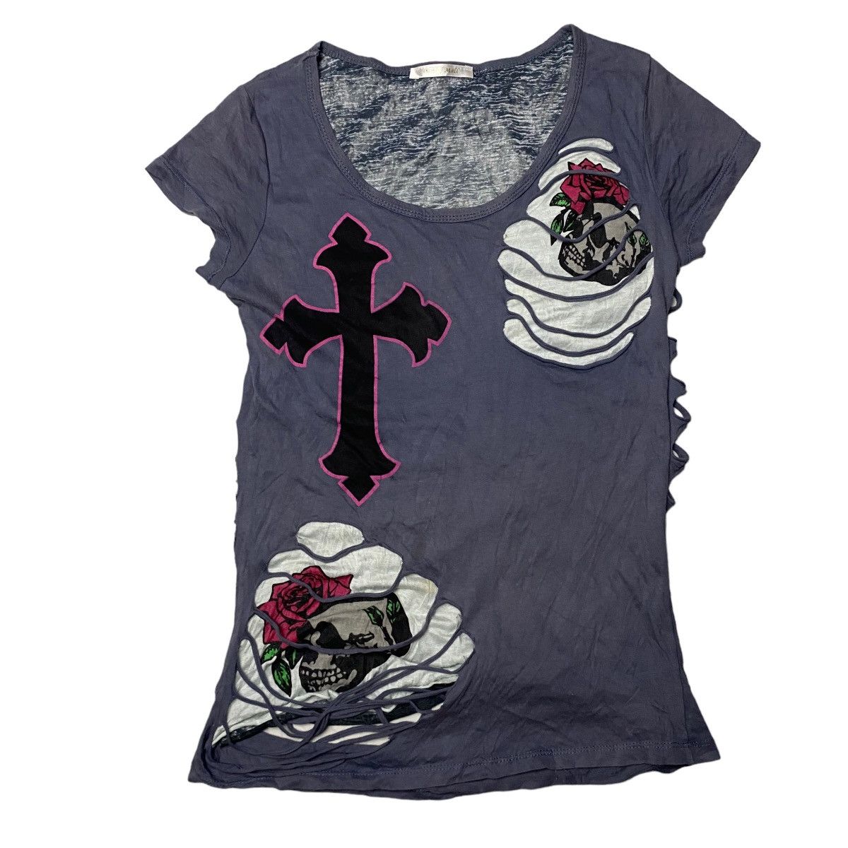 If Six Was Nine 2000's Bobby Mall Distressed Skull Shirt Size US XS / EU 42 / 0 - 1 Thumbnail