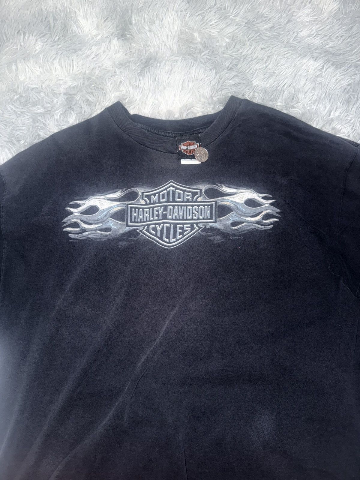 Harley Davidson Chrome flame harley w sleeve hit Size US XL / EU 56 / 4 - 2 Thumbnail