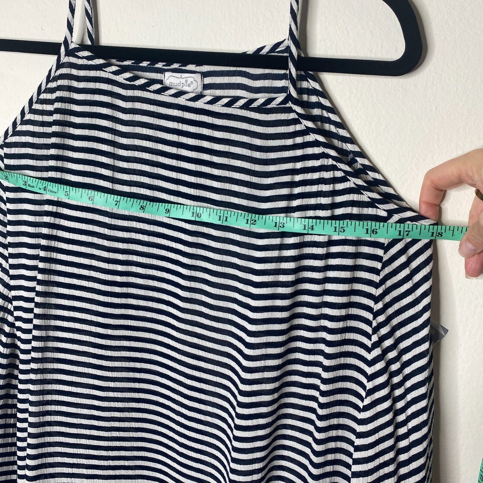 Other Mudpie Navy & White Thin Striped Sleeveless Tank Dress S Size S / US 4 / IT 40 - 10 Thumbnail