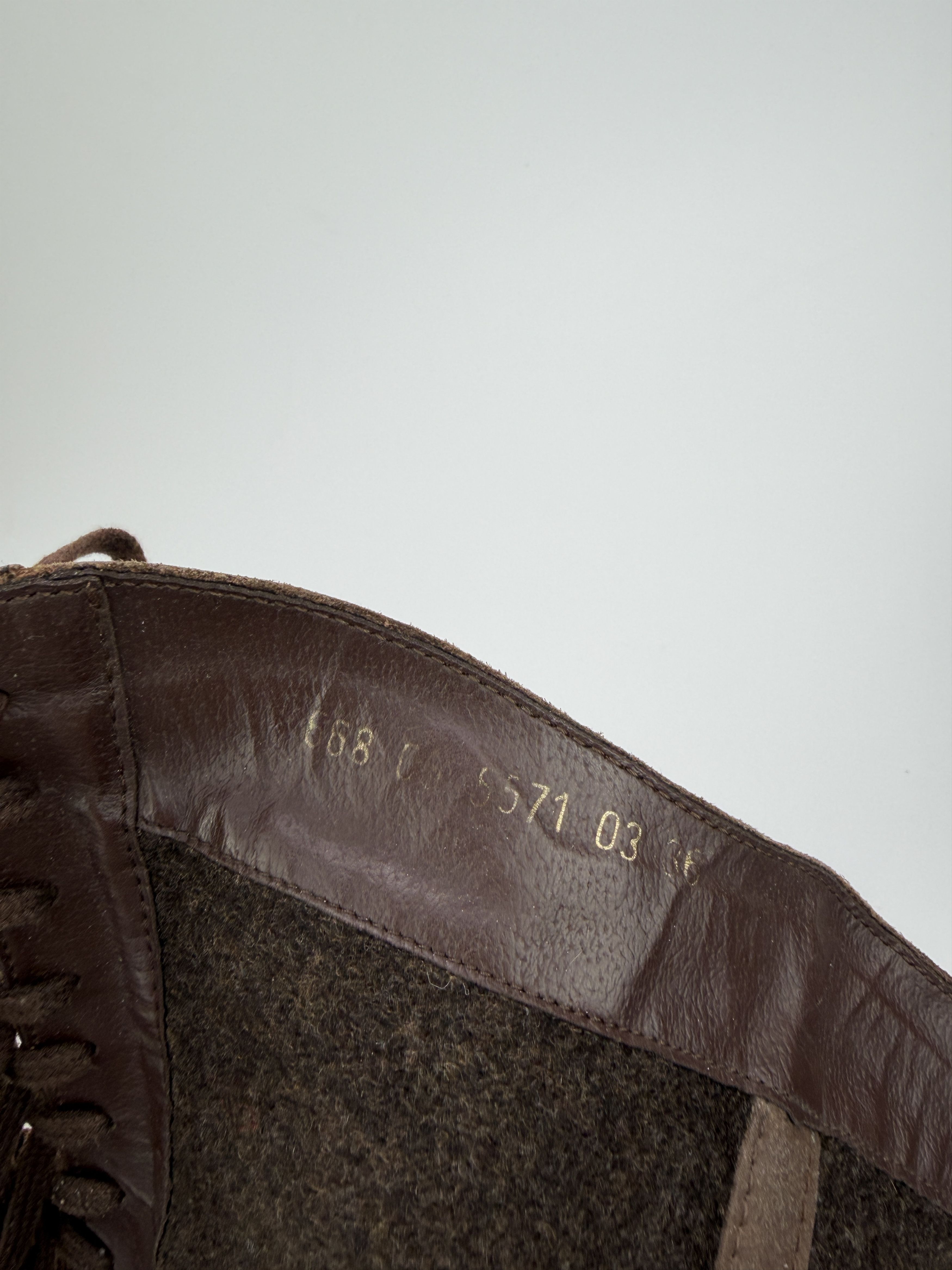 Vintage Vintage Y2K Lace Up Brown Leather Boots Avant Garde Size US 6 / IT 36 - 11 Thumbnail