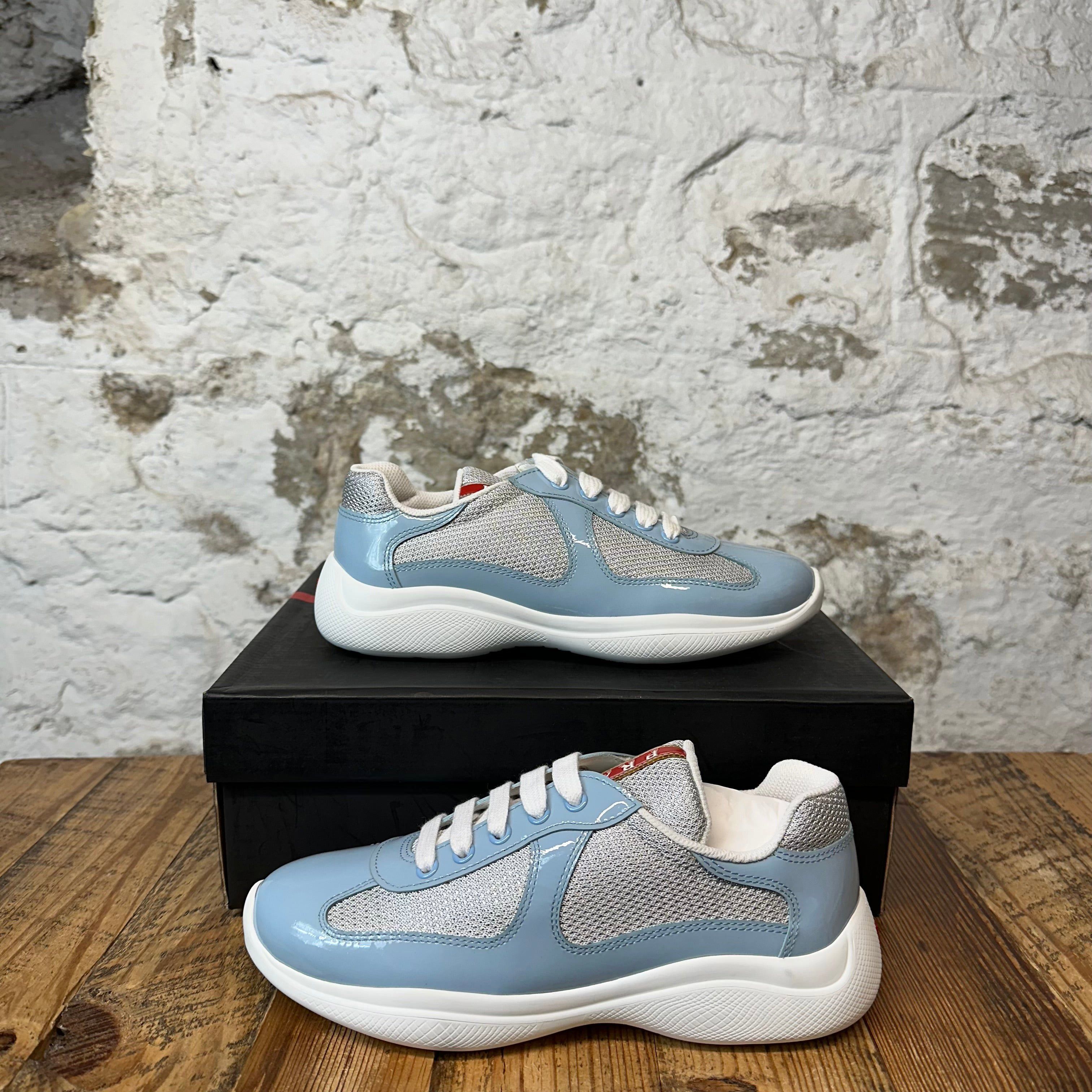 Prada Prada Americas Cup Light Blue Patent Sneaker Sz 5 (37) DS Size US 5 / EU 37 - 1 Thumbnail