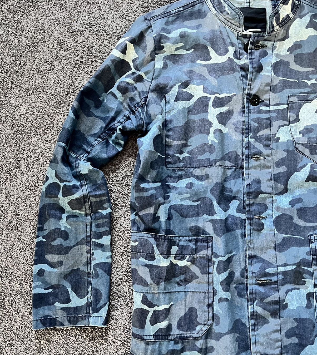 DENHAM Denham mens blue camo shirt/jacket chore Size US M / EU 48-50 / 2 - 7 Thumbnail