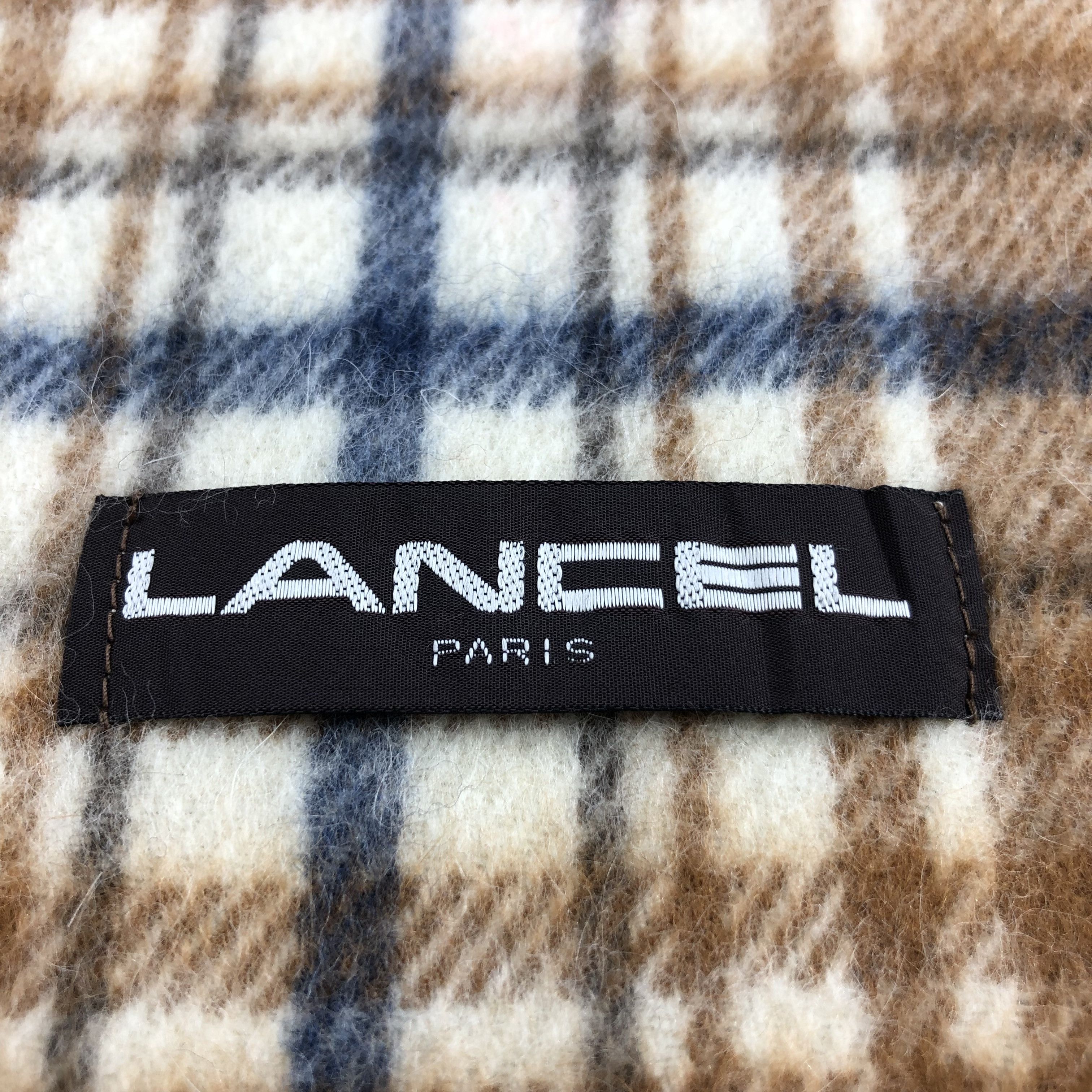 Lancel Lancel Tartan Wool Angora Scarf Muffler V939 Size ONE SIZE - 4 Thumbnail