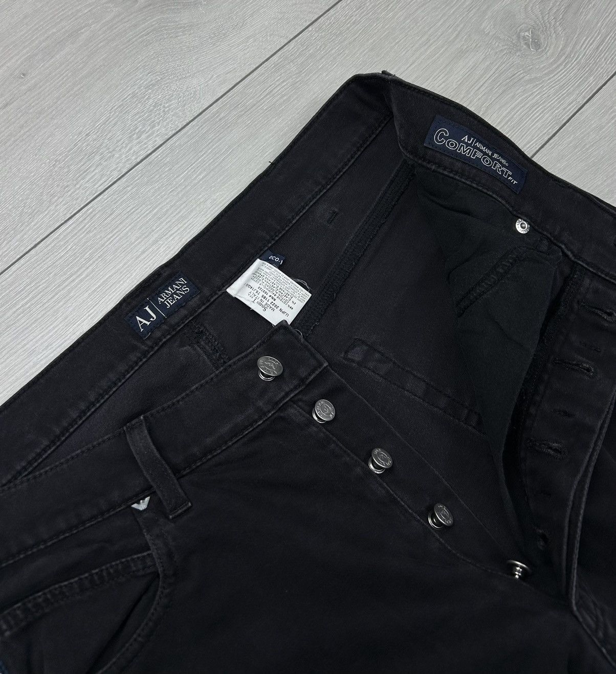 Armani × Vintage Armani Jeans Vintage Black Pant size 38 fit 36 Size US 36 / EU 52 - 6 Thumbnail