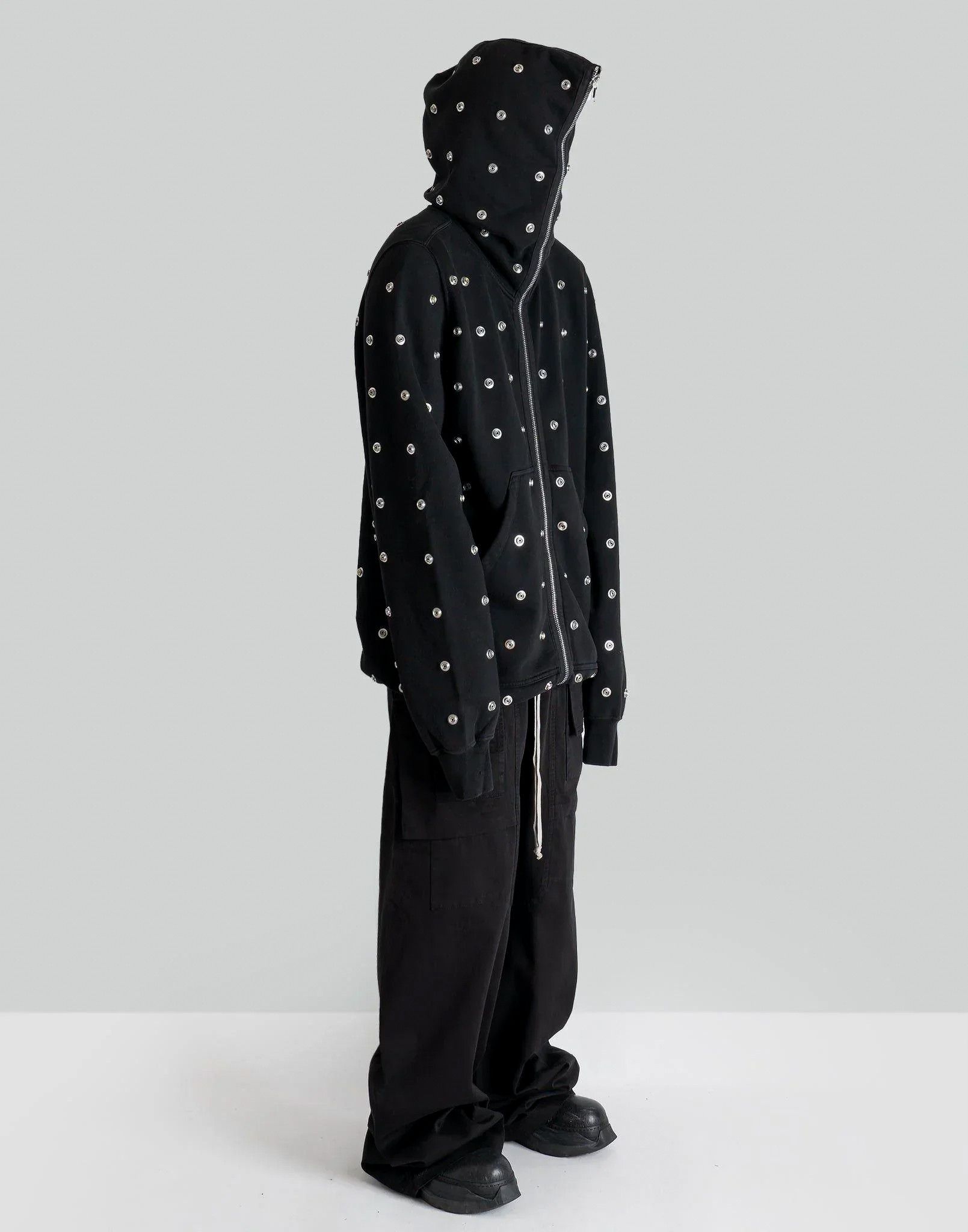 Rick Owens Drkshdw Jumbo Gimp Hoodie Press Stud Button Sealed Zip SS24 Lido Size US S / EU 44-46 / 1 - 18 Thumbnail