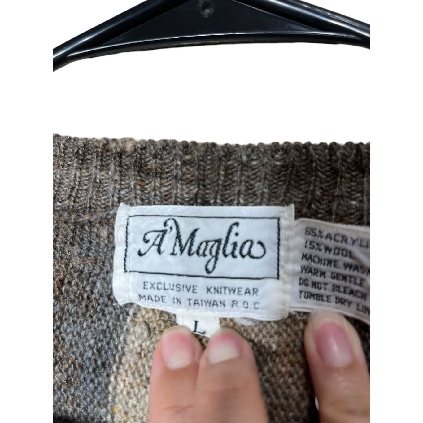 Other Vintage A’ Maglia Wool Blend Brown Earth Tones Sweater Size Size M / US 6-8 / IT 42-44 - 6 Thumbnail
