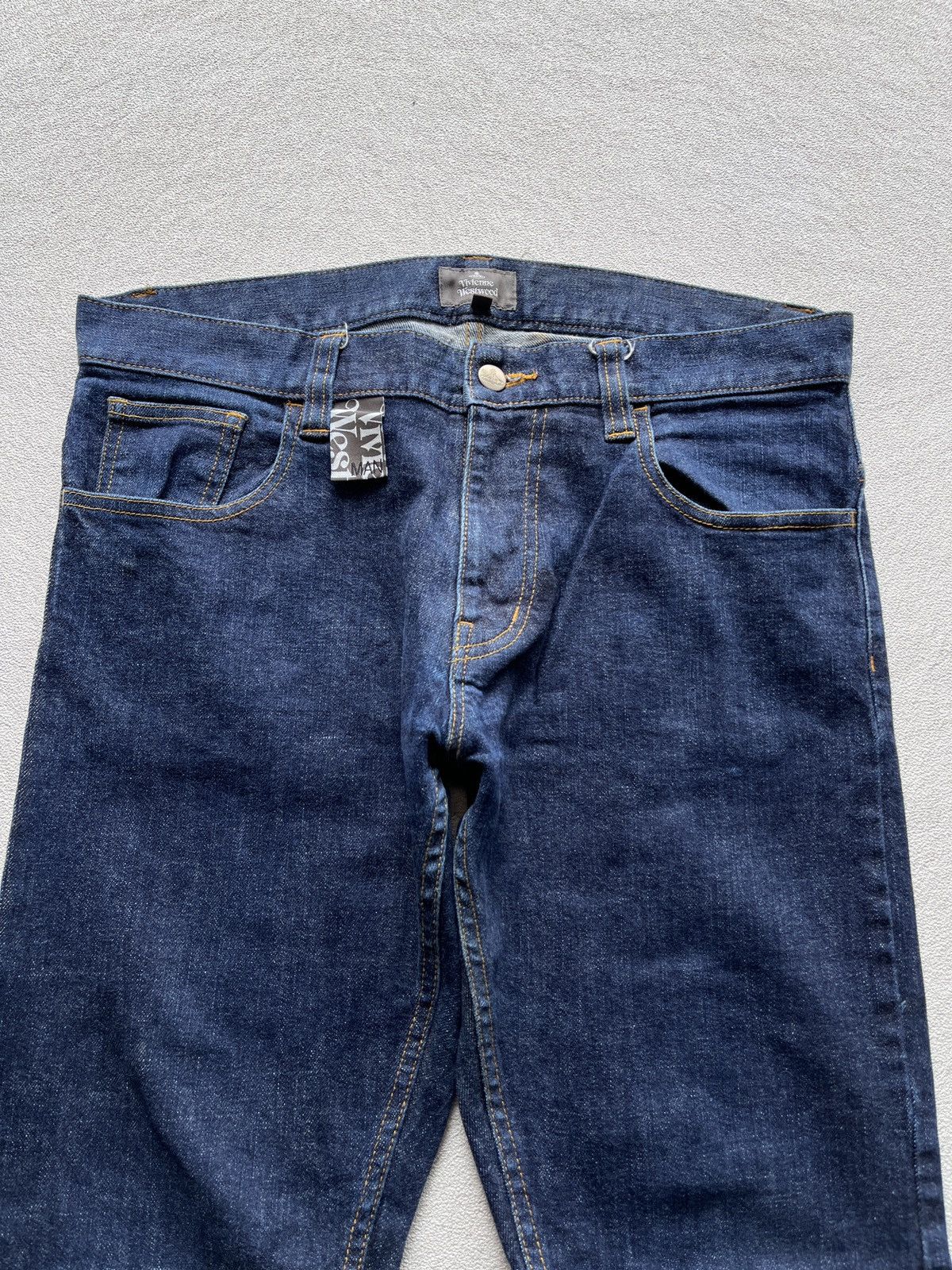 Vivienne Westwood 2000s VIVIENNE WESTWOOD Man Embroidered Denim Pants Size US 34 / EU 50 - 6 Thumbnail