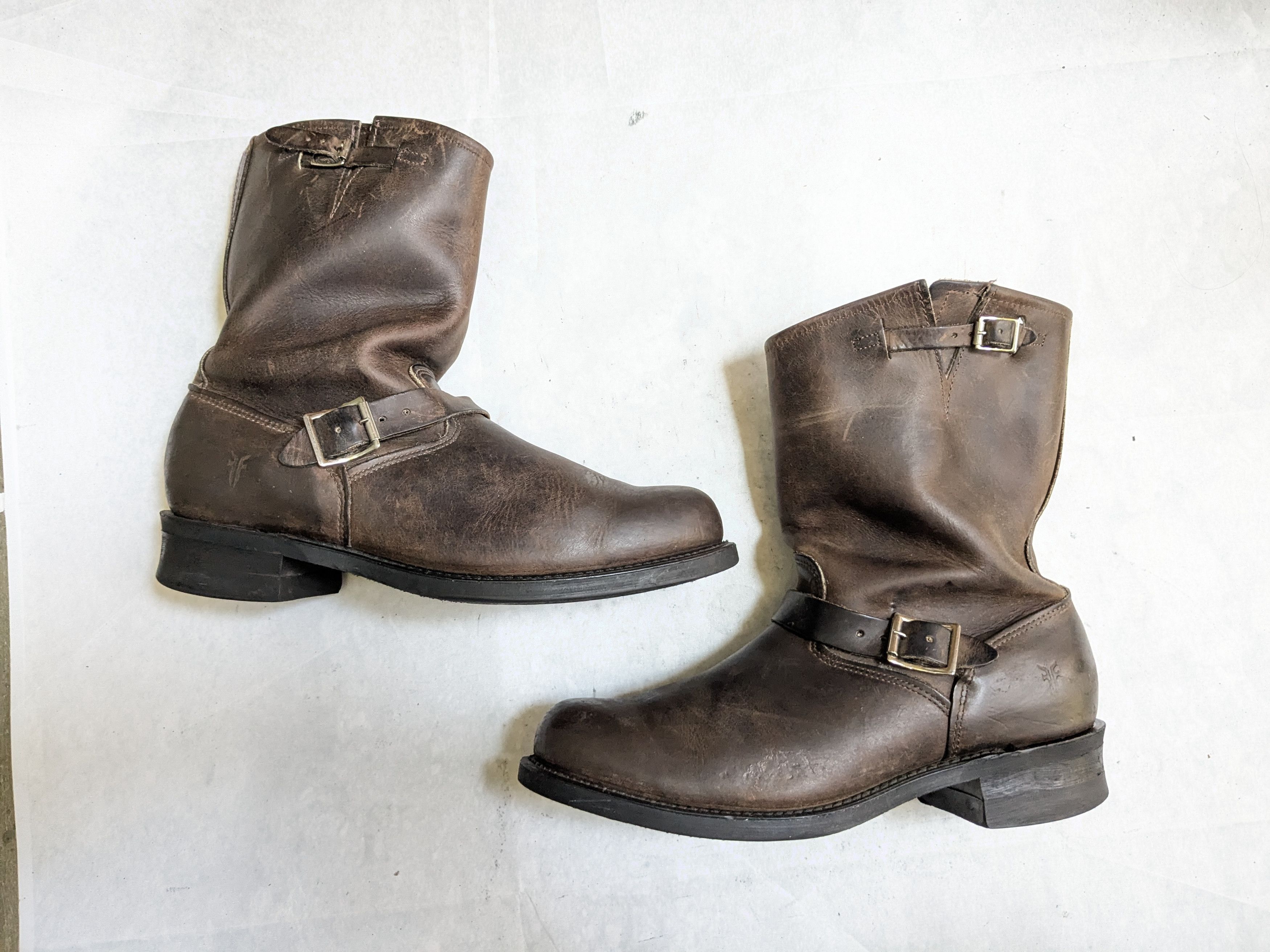 Frye Frye Engineer Boots Brown 12 M Leather Buckle Strap USA Size US 12 / EU 45 - 1 Thumbnail